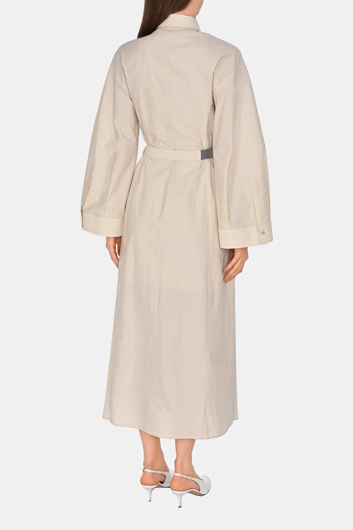 Платье+пояс BRUNELLO  CUCINELLI M0F79AHB46, цвет: Молочный, Женский