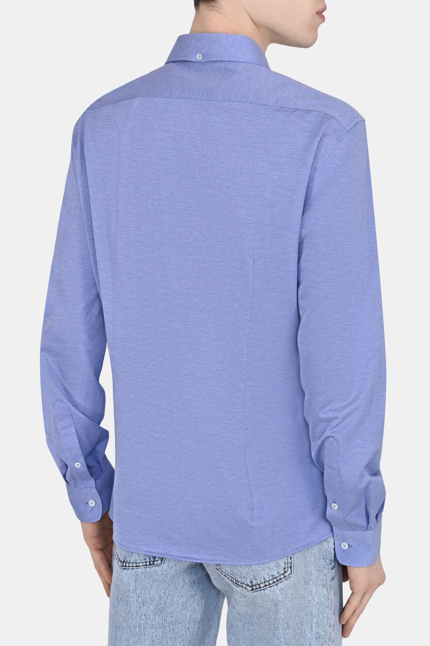 Рубашка BRUNELLO  CUCINELLI MTS406699, цвет: Голубой, Мужской