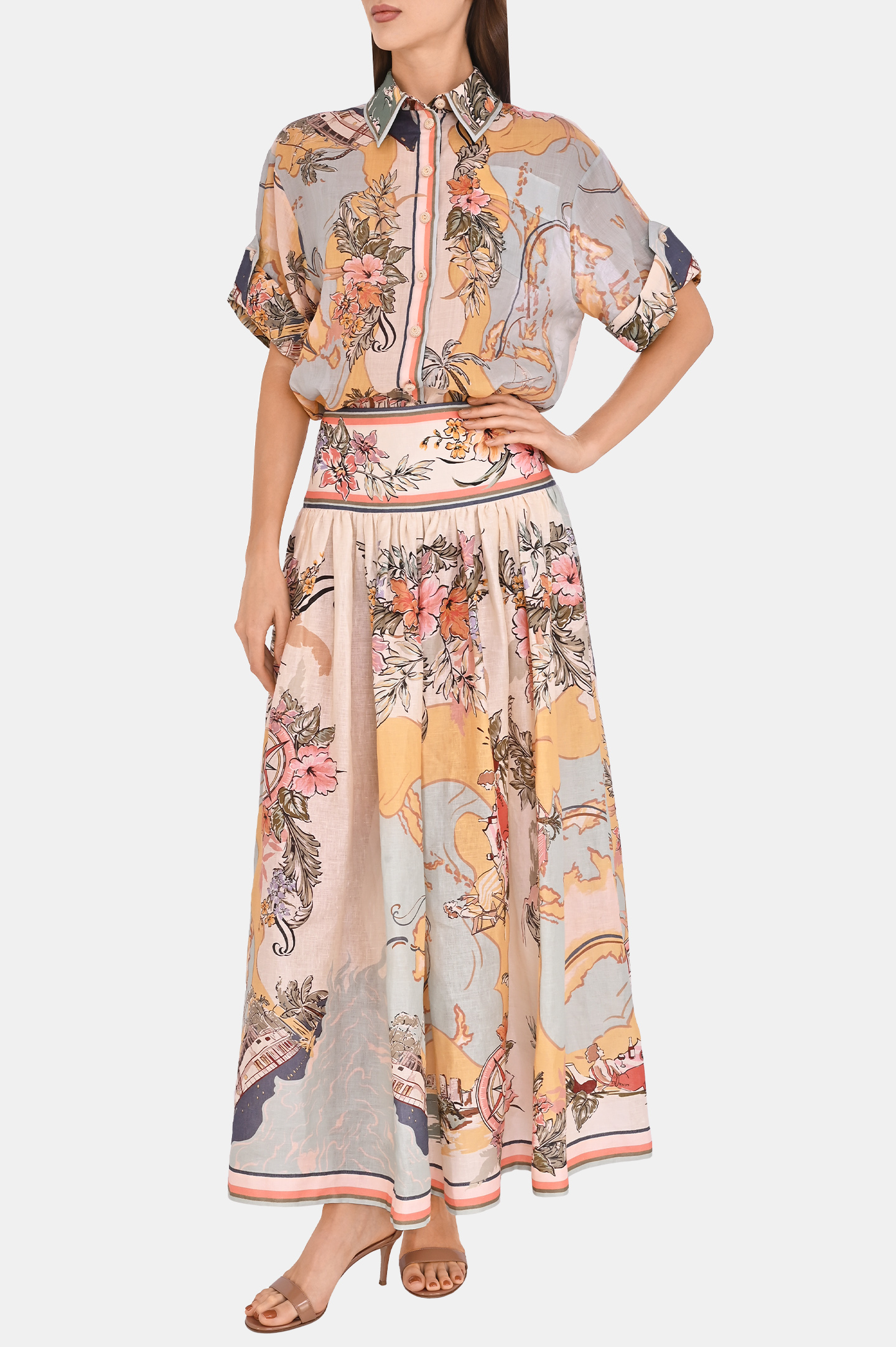 Блуза ZIMMERMANN 1785TRS253, цвет: Разноцветный, Женский