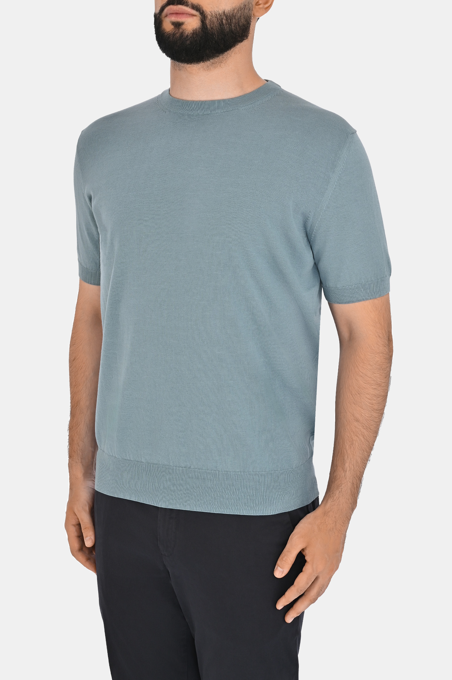 Поло CANALI MK00145 C0719, цвет: Зеленый, Мужской