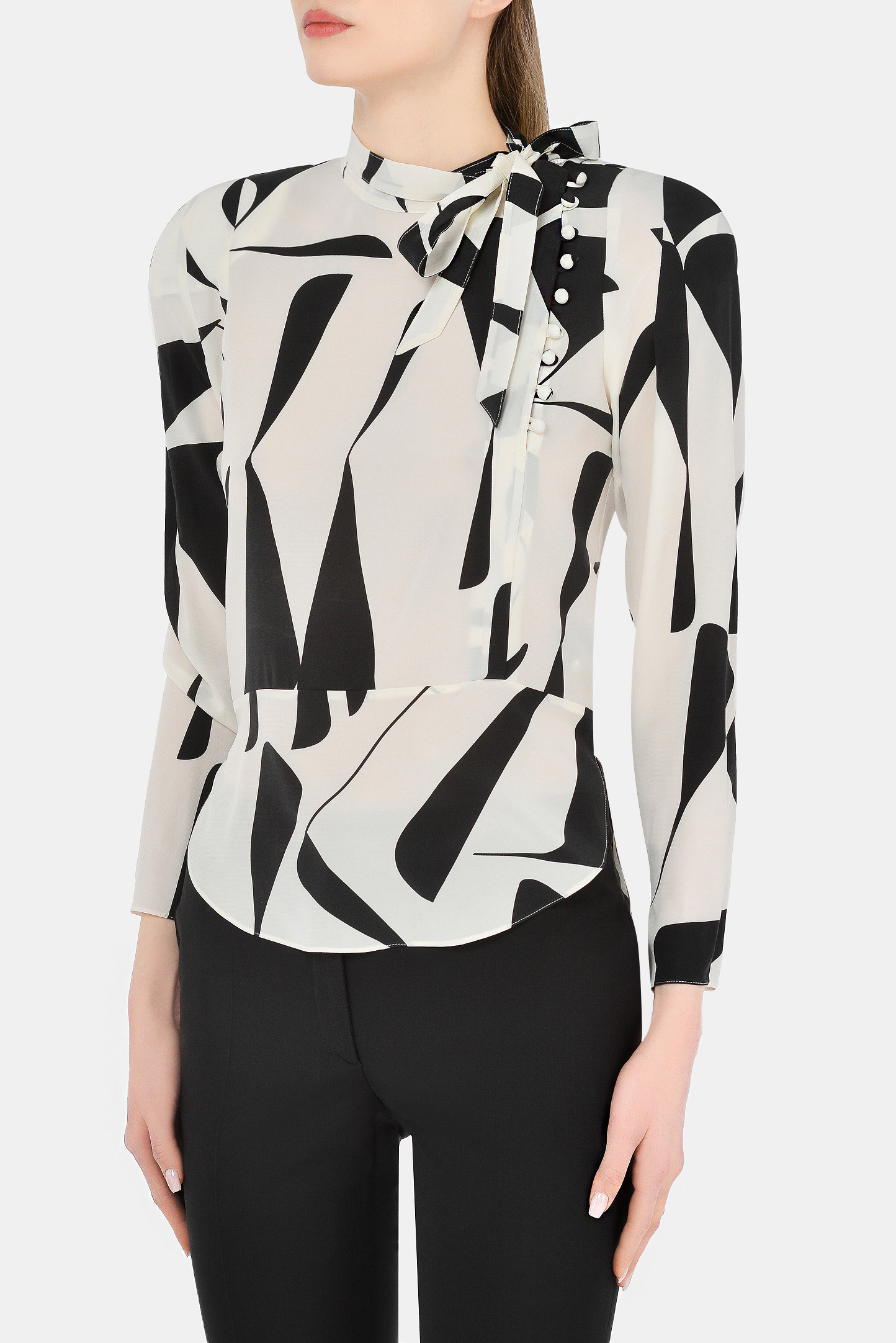 Блуза ISABEL MARANT HT2026-21P021I, цвет: Черно-белый, Женский