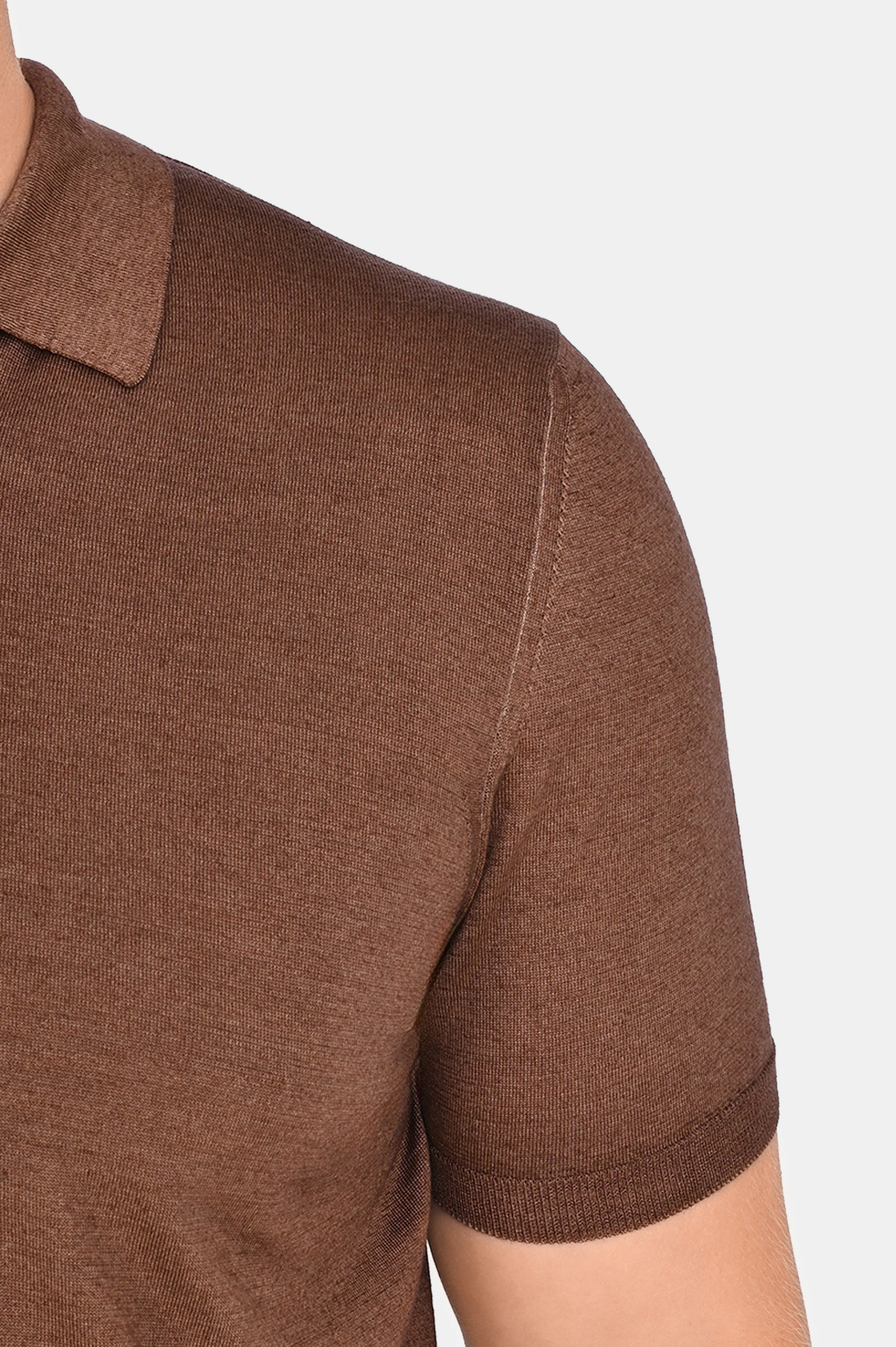 Поло (Джемпер) CANALI MX01165 C0479, цвет: Коричневый, Мужской