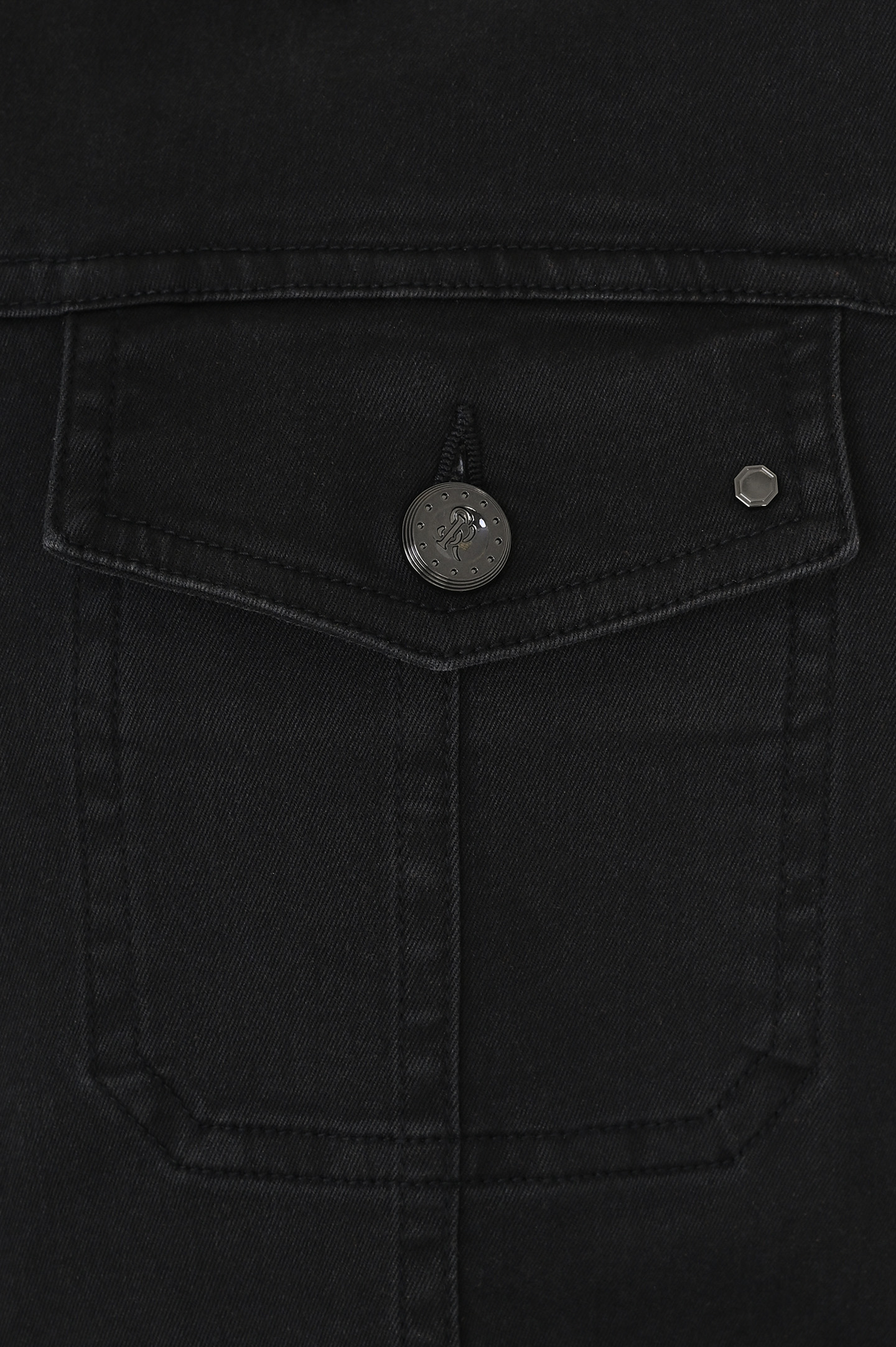 Куртка джинсовая с карманами STEFANO RICCI MFJ4101500 Z901BK, цвет: Черный, Мужской