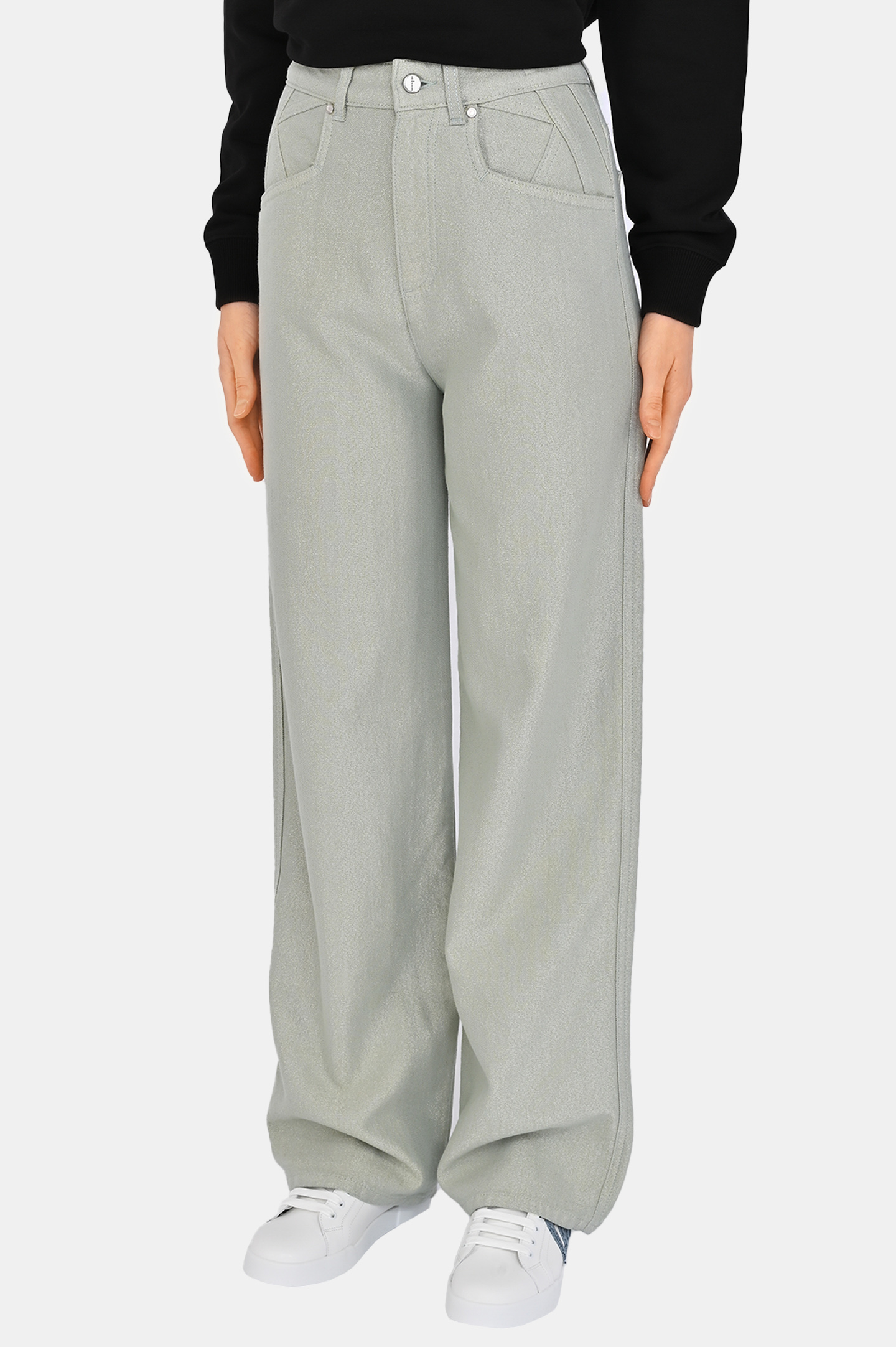 Джинсы KITON DJ53102K0929F0, цвет: Зеленый, Женский