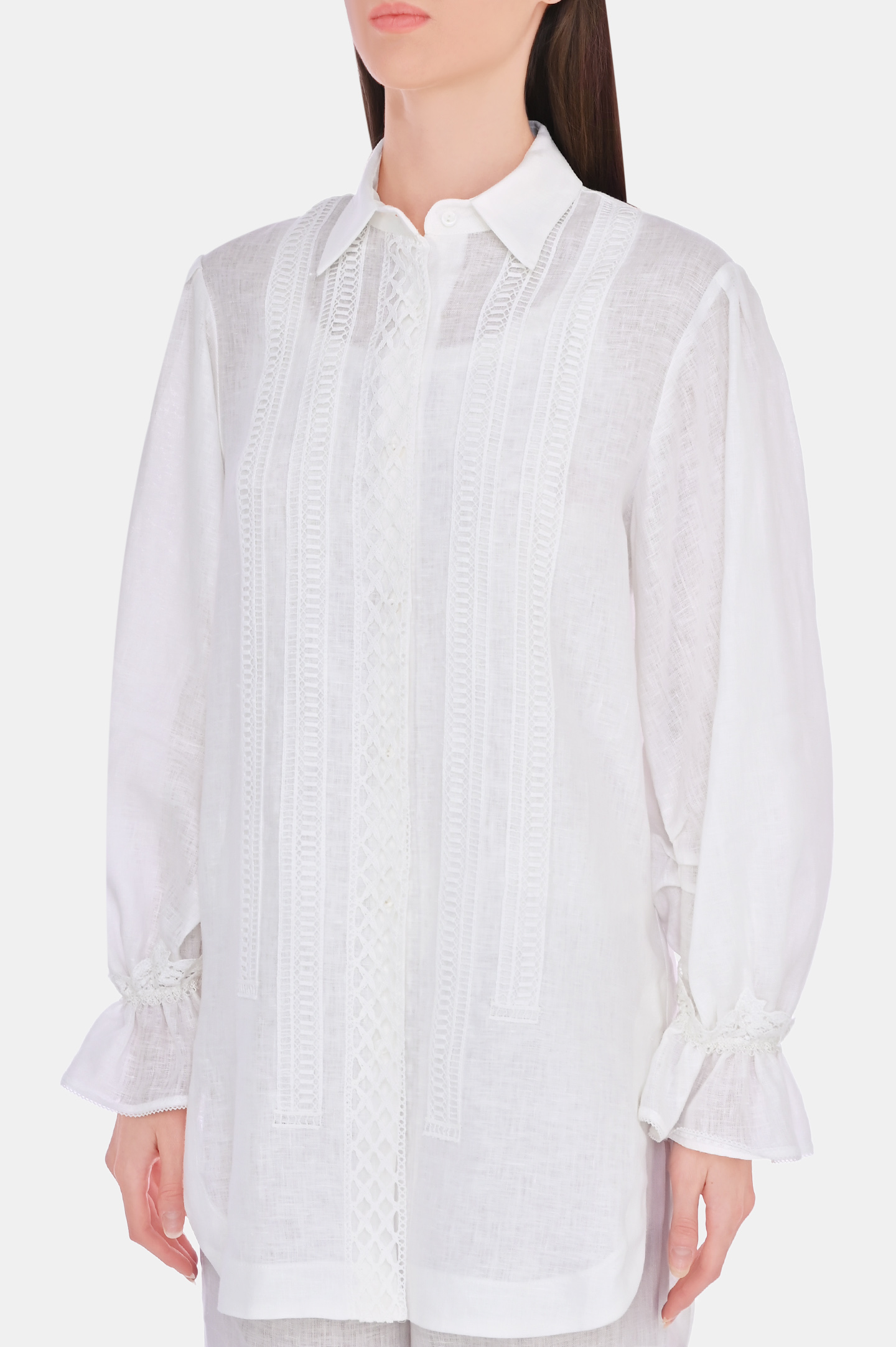 Блуза ERMANNO SCERVINO D424K601FQN, цвет: Белый, Женский