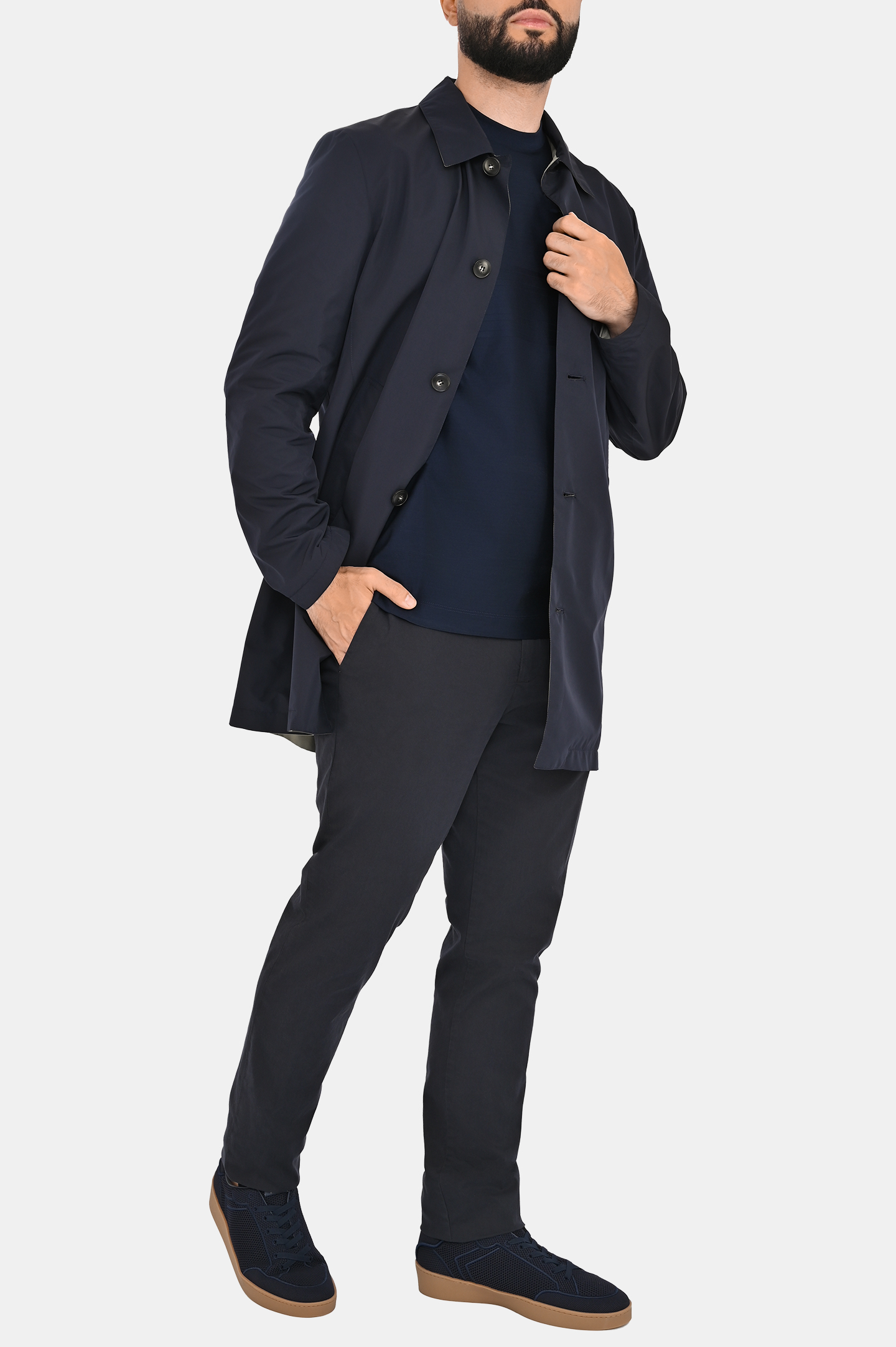 Футболка CANALI MJ02242 T0806, цвет: Темно-синий, Мужской