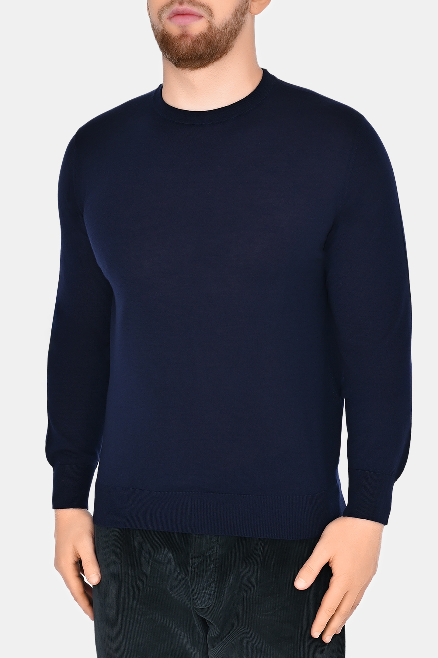 Свитер базовый DORIANI CASHMERE 18000/79 79, цвет: Темно-синий, Мужской