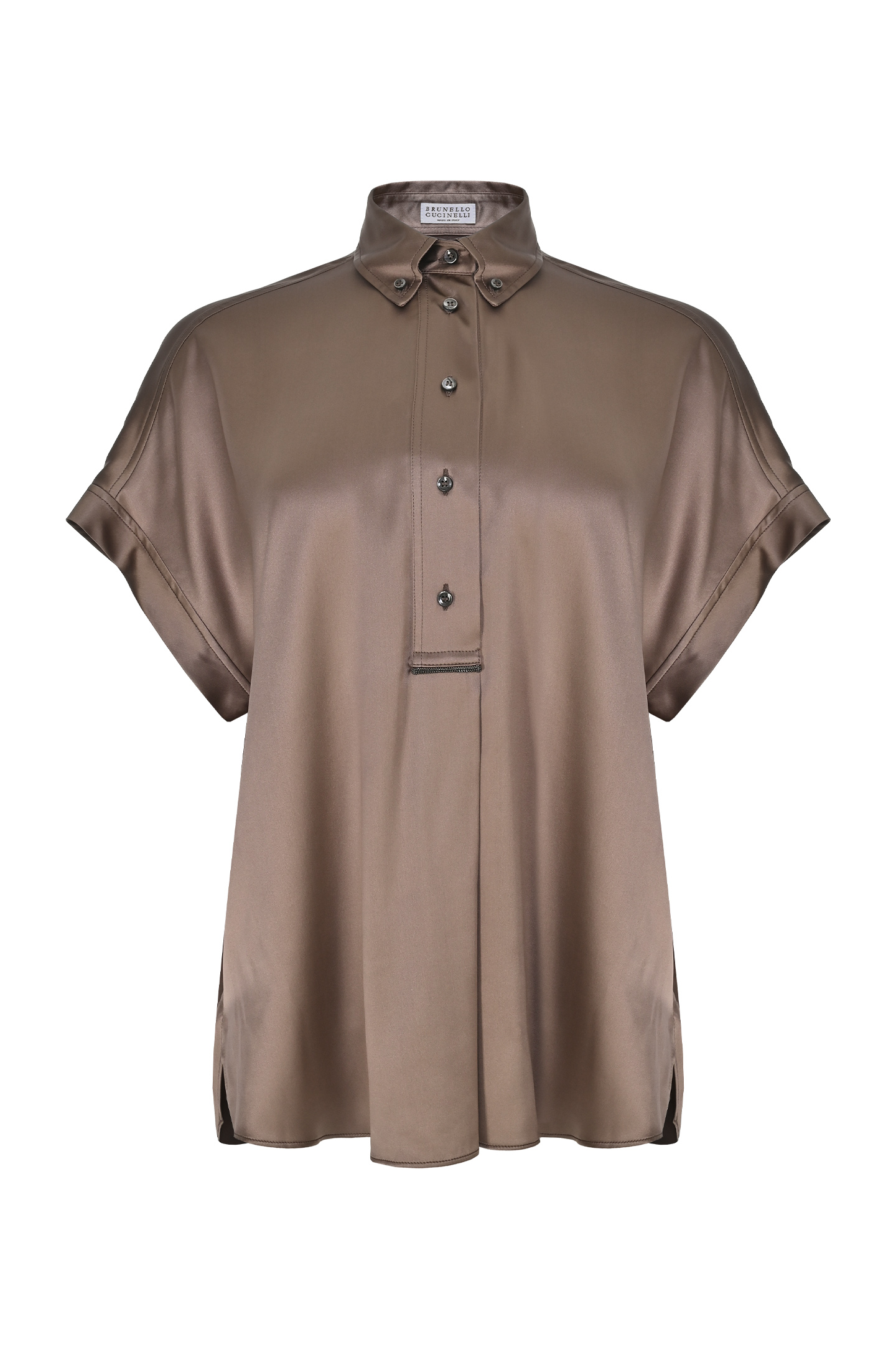 Блуза (Рубашка) BRUNELLO  CUCINELLI M0C59RA915, цвет: Коричневый, Женский