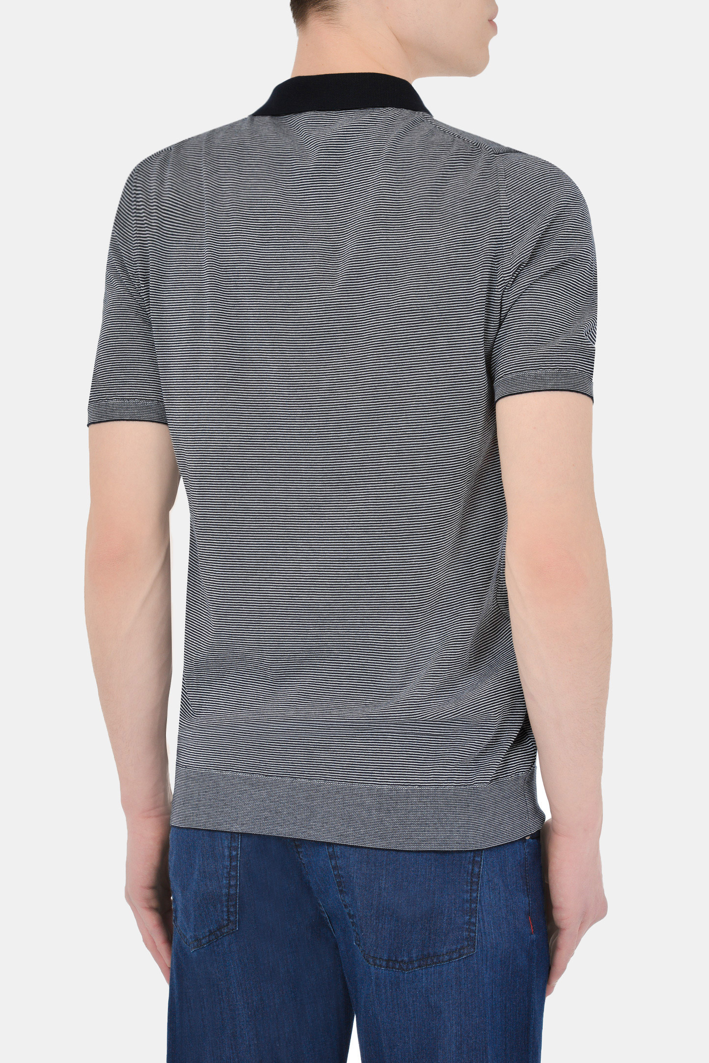 Поло KITON UK939E21V12, цвет: Синий, Мужской