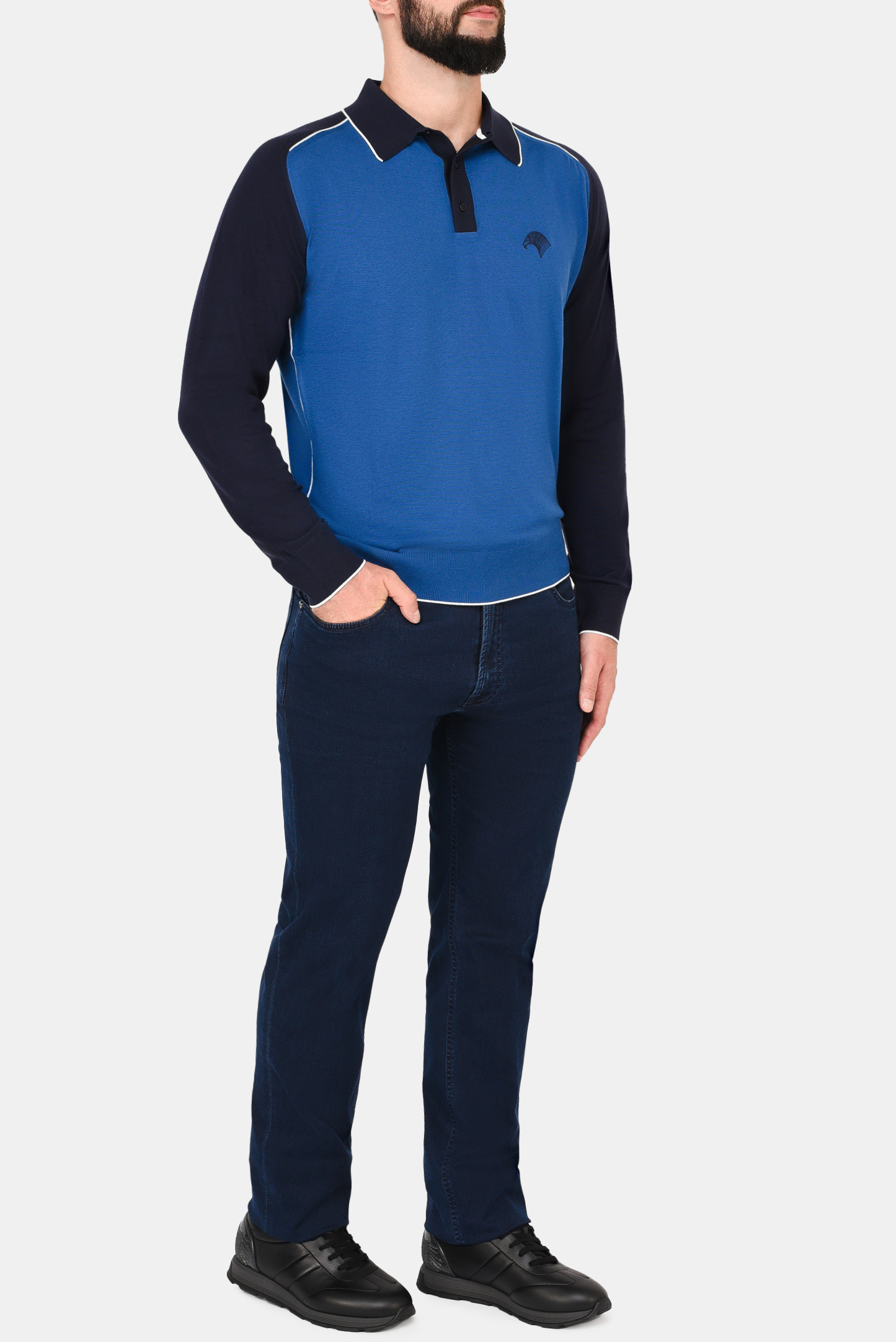 Поло STEFANO RICCI K303019P03 F21446, цвет: Синий, Мужской
