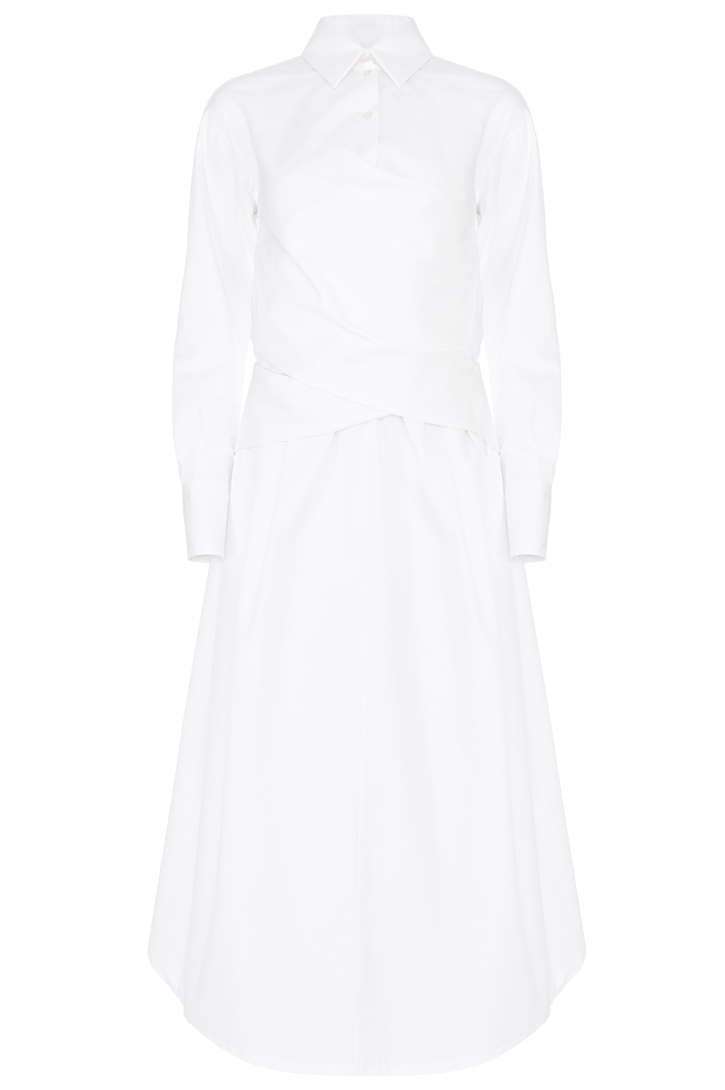 Платье из хлопка с белым воротником FABIANA FILIPPI ABD264F129 D614, цвет: Белый, Женский