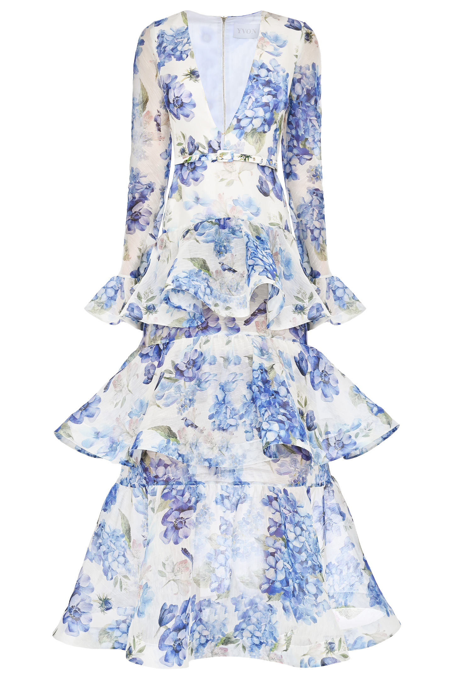 Платье+ремень YVON ANEMONE MAXI/1, цвет: Синий, Женский