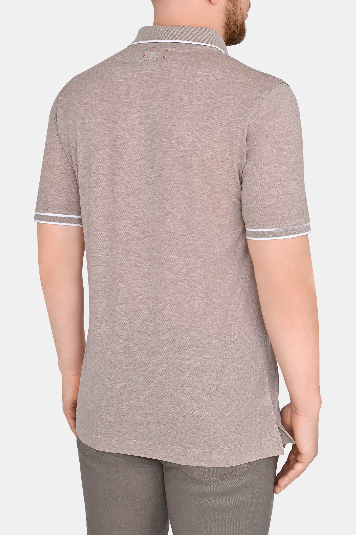 Поло KITON UK1267E23, цвет: Бежевый, Мужской