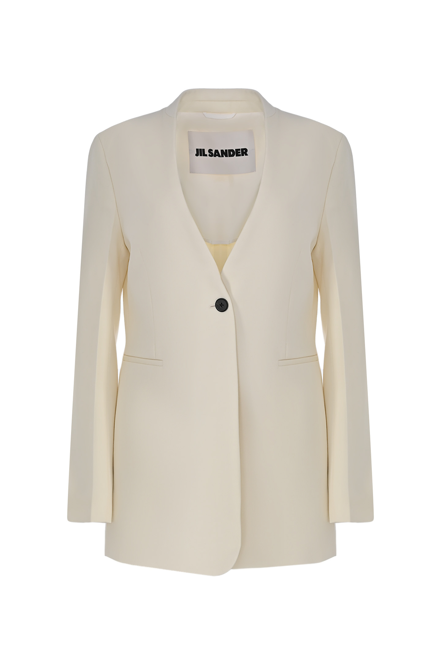 Жакет однобортный JIL SANDER J04BN0001 J40021, цвет: Молочный, Женский