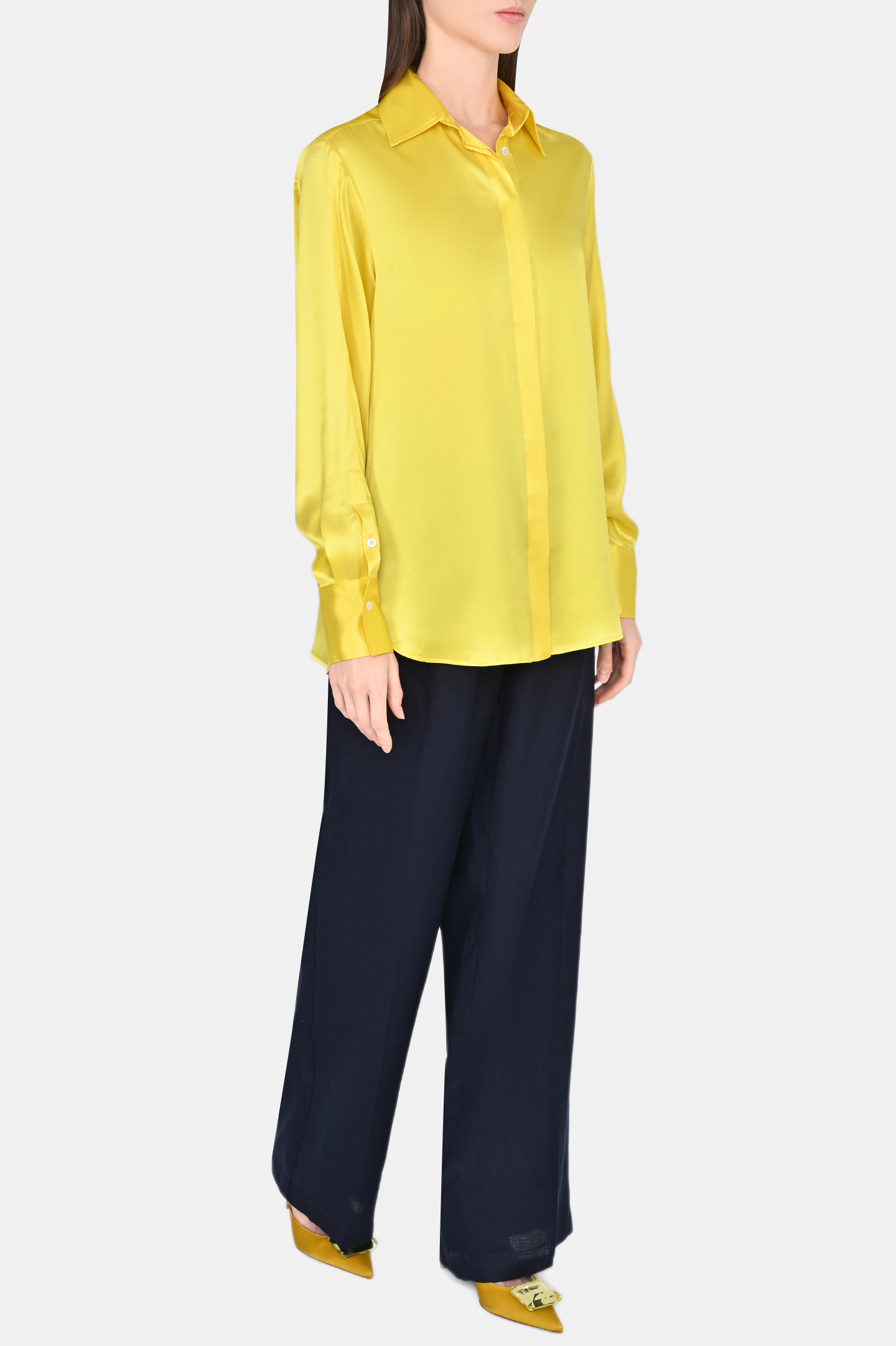 Блуза KITON D55442K033372, цвет: Желтый, Женский