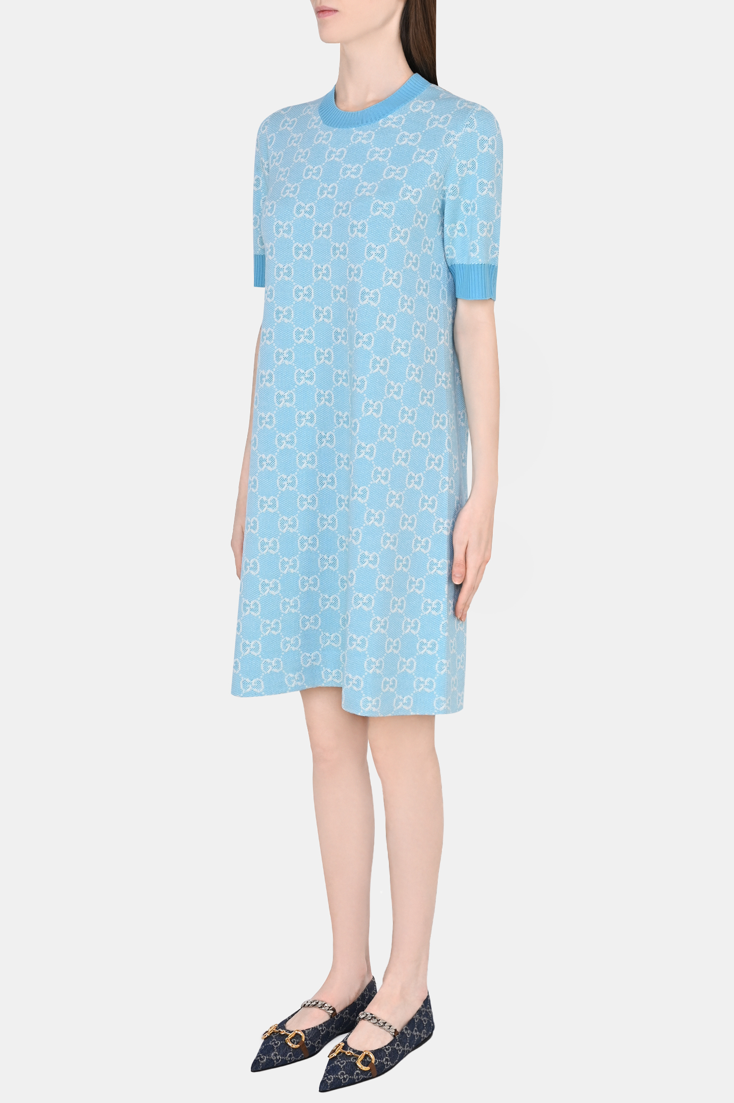 Платье GUCCI 629464 XKBHQ, цвет: Голубой, Женский