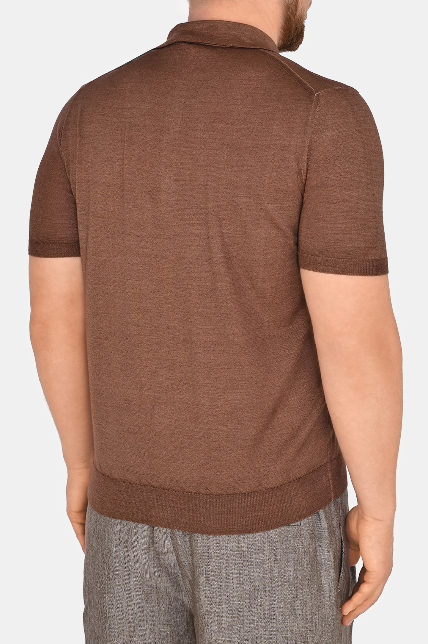 Поло (Джемпер) CANALI MX01165 C0479, цвет: Коричневый, Мужской