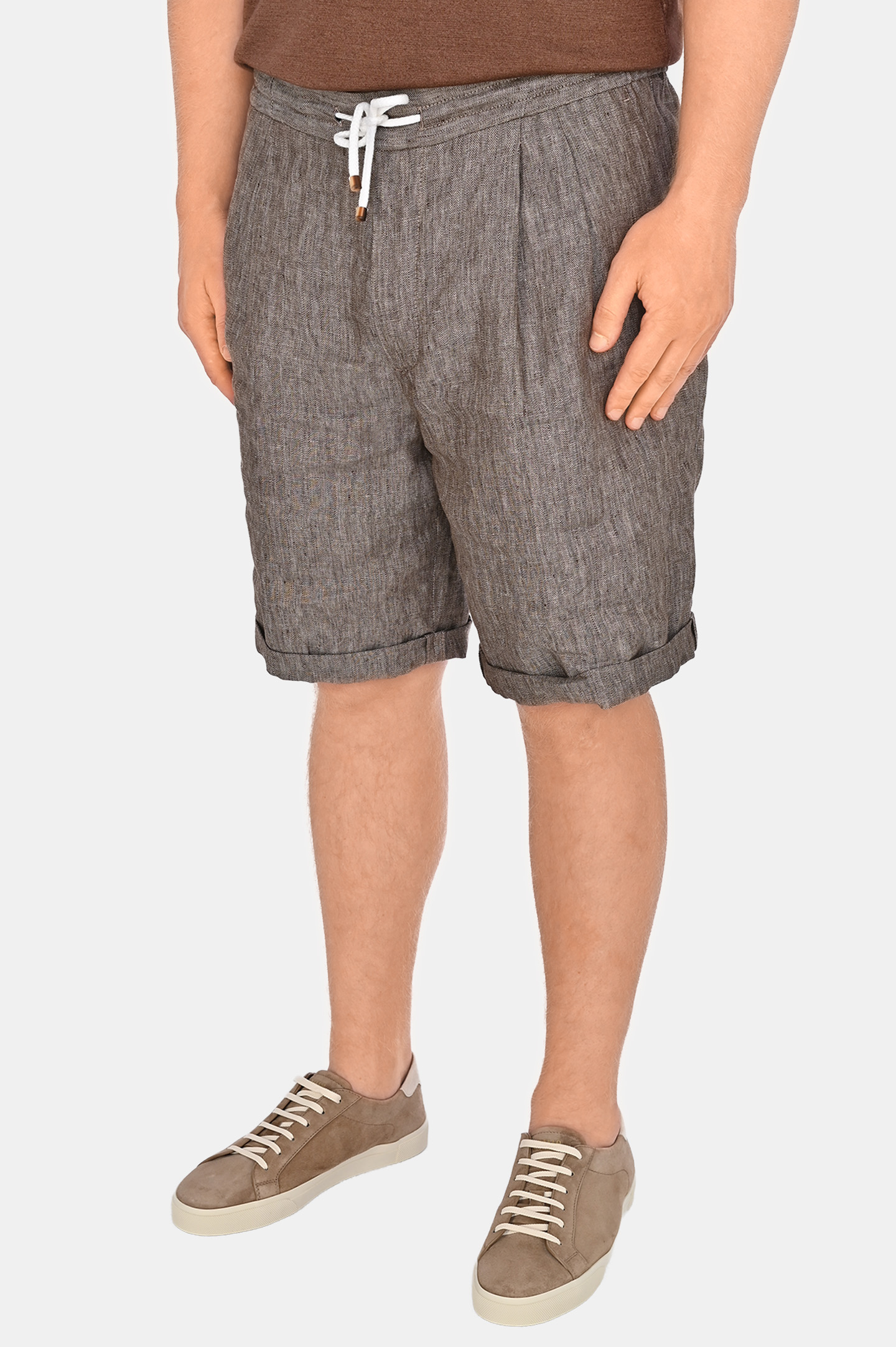 Шорты BRUNELLO  CUCINELLI MH251U0020, цвет: Коричневый, Мужской