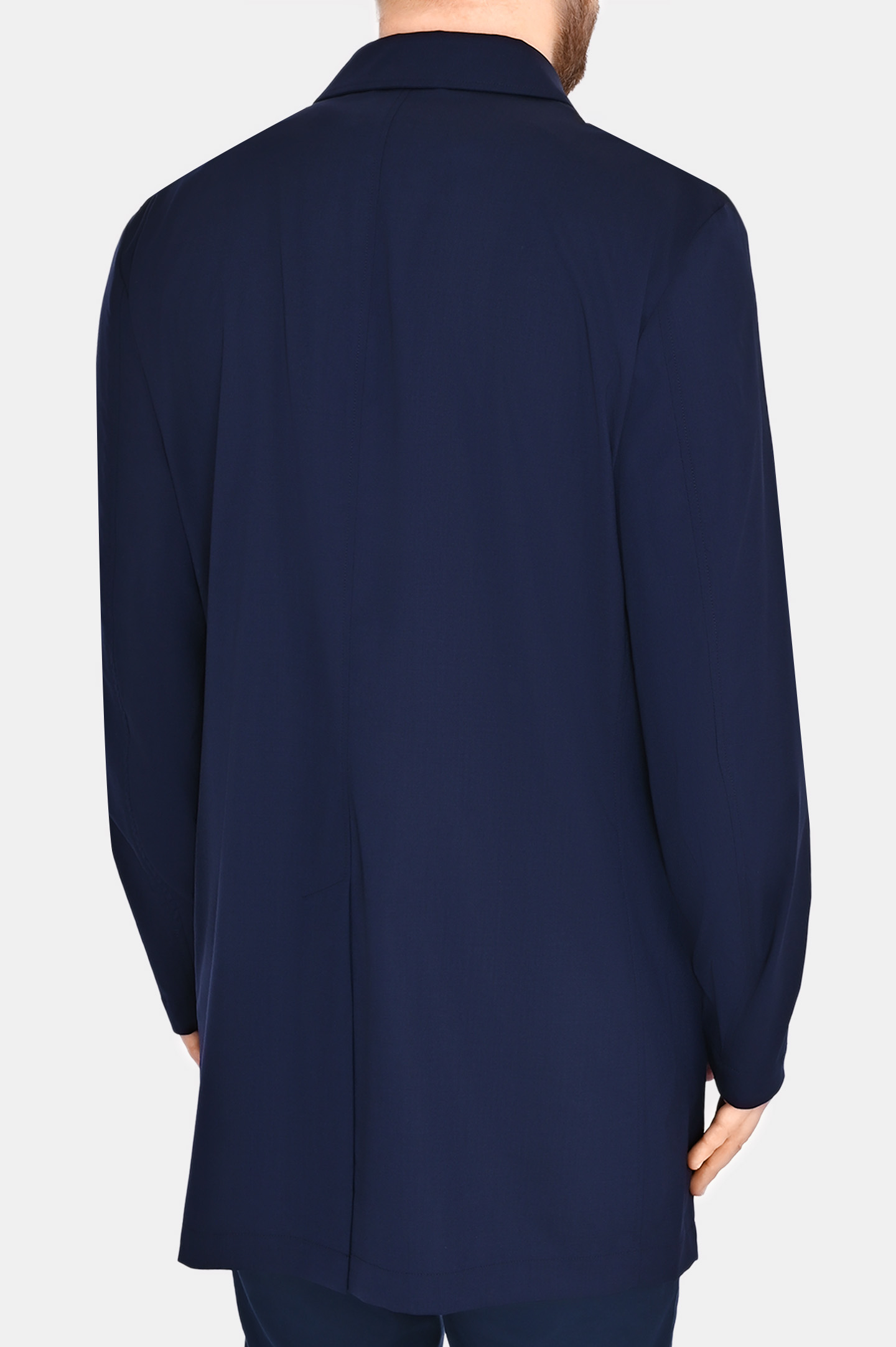 Пальто классическое с карманами KITON UW1725K0638C0, цвет: Темно-синий, Мужской