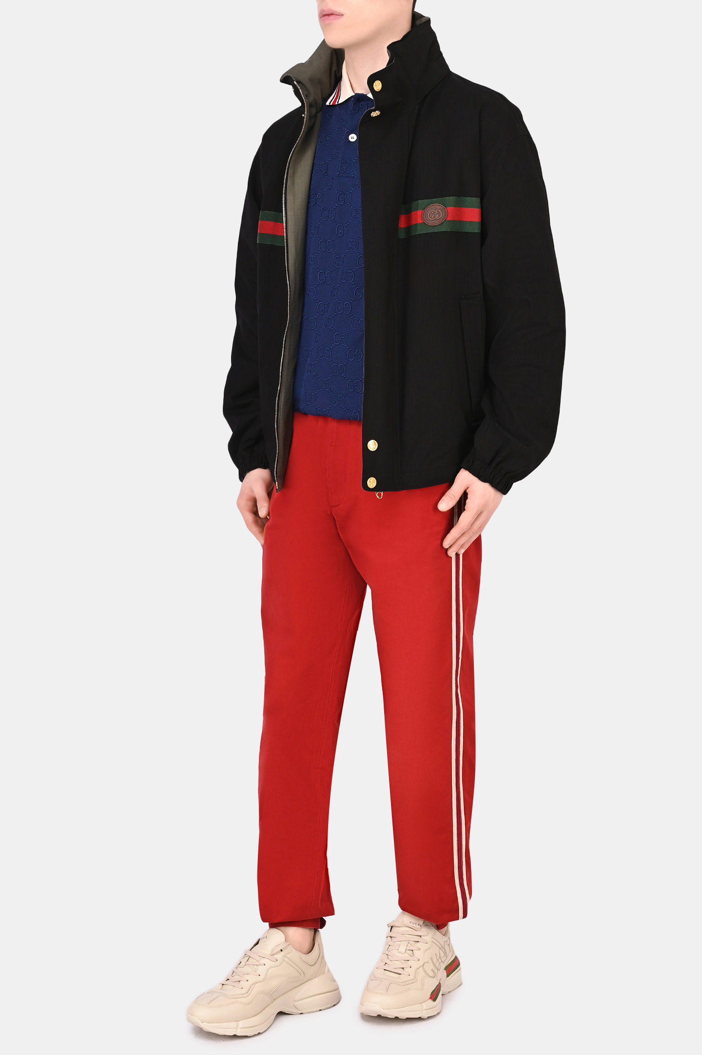 Поло GUCCI 598956 XJB0U, цвет: Синий, Мужской