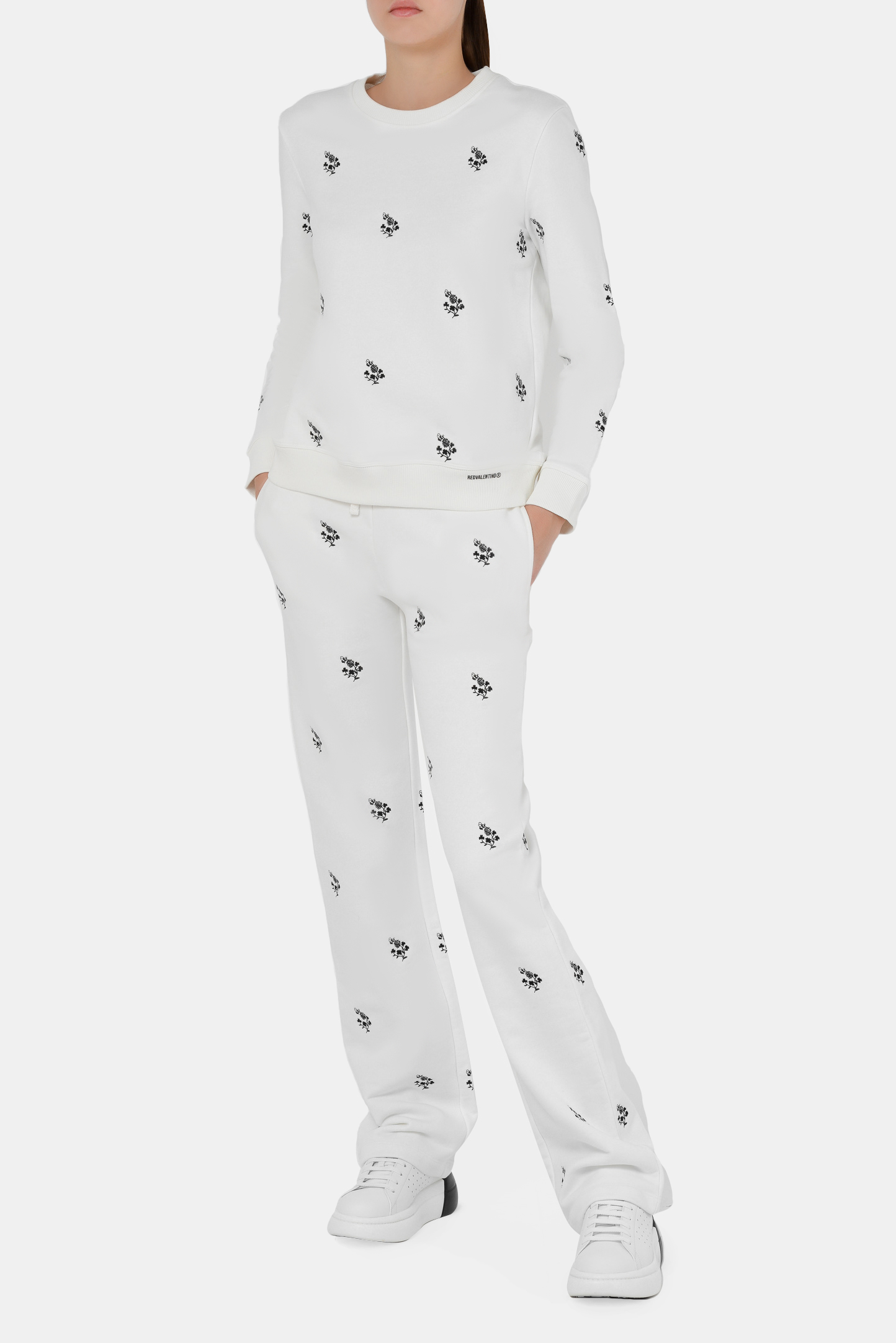 Брюки RED VALENTINO VR3MD01L5PL, цвет: Белый, Женский