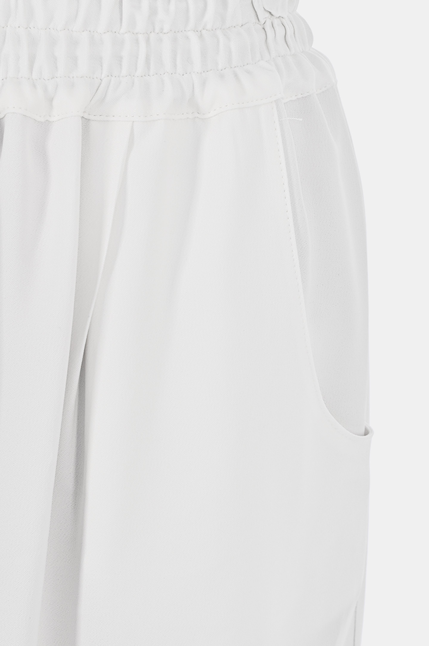 Широкие брюки из вискозы и эластана KITON D57105K0956C0, цвет: Белый, Женский
