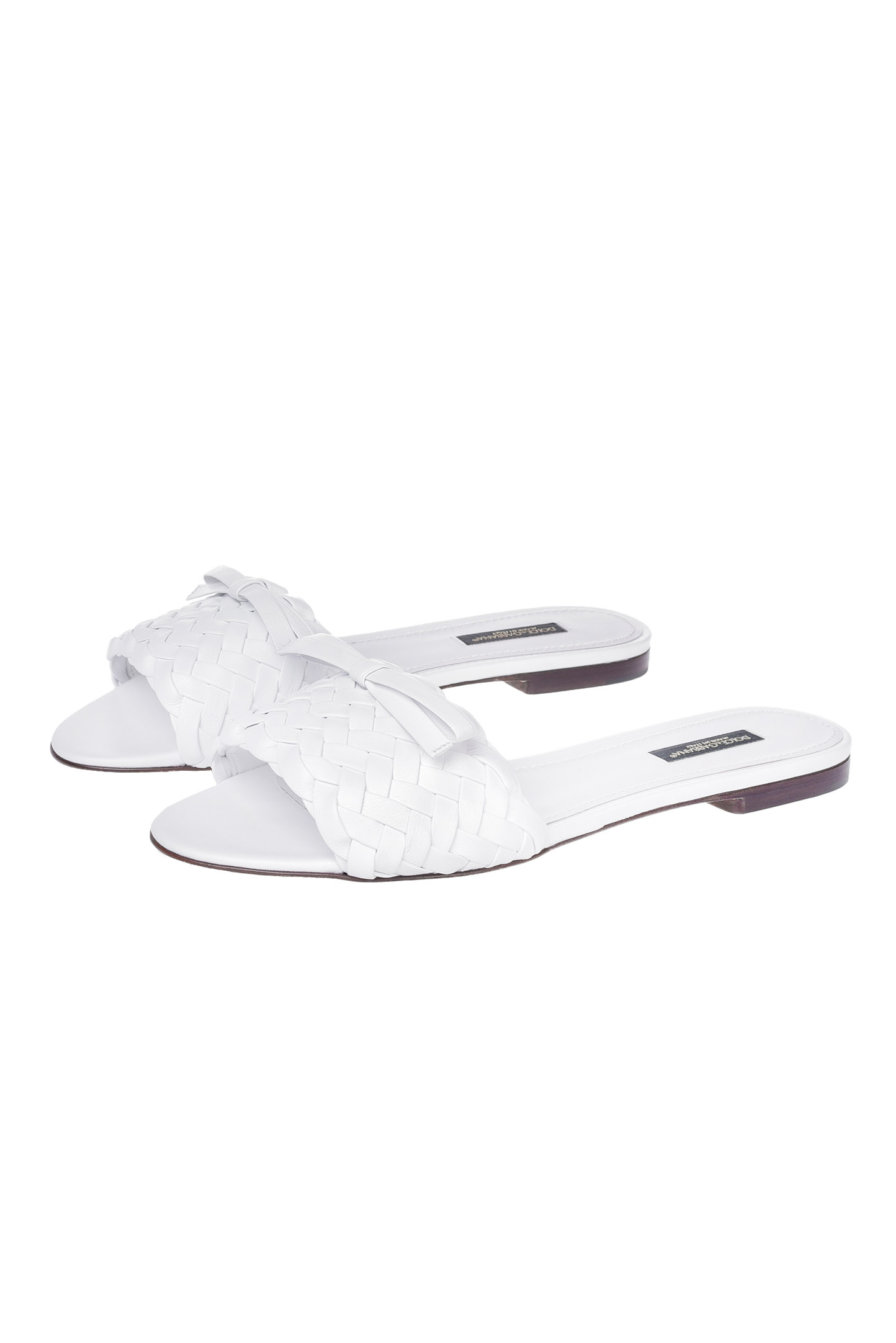 Шлепанцы DOLCE & GABBANA CQ0431 AO397, цвет: Белый, Женский