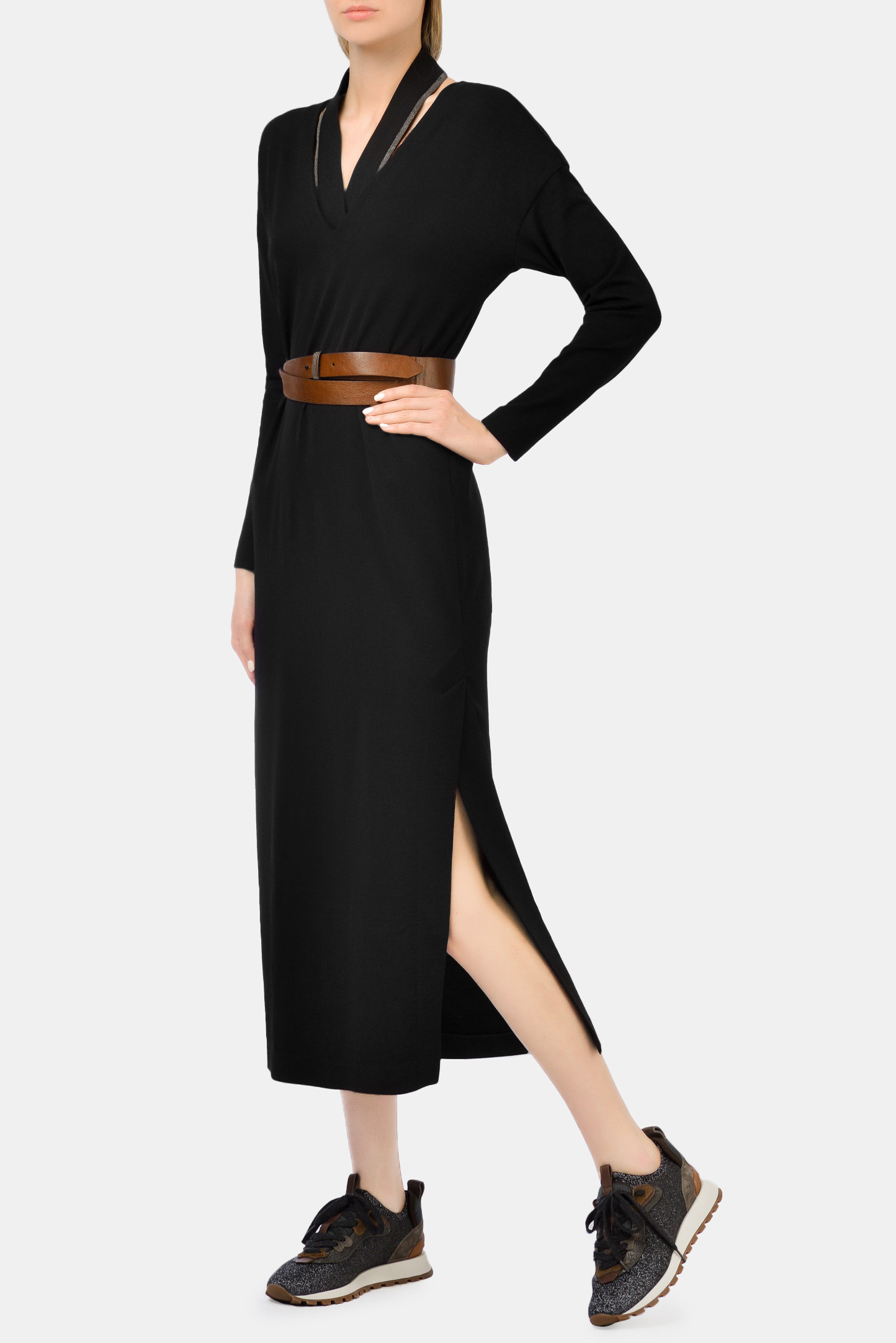 Платье BRUNELLO  CUCINELLI MPR25A4803, цвет: Черный, Женский
