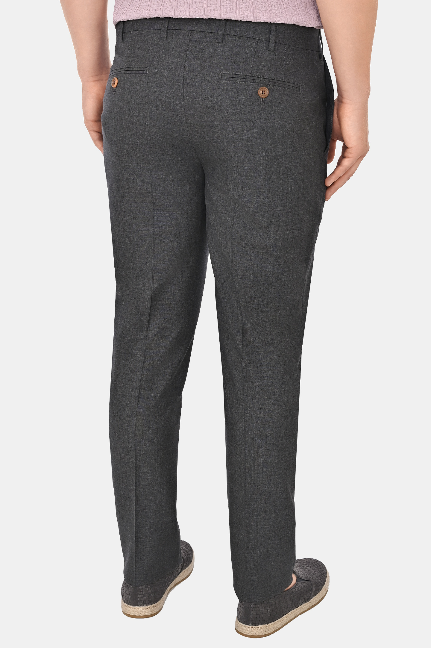 Классические шерстяные брюки BRUNELLO  CUCINELLI MB407I1770, цвет: Темно-серый, Мужской
