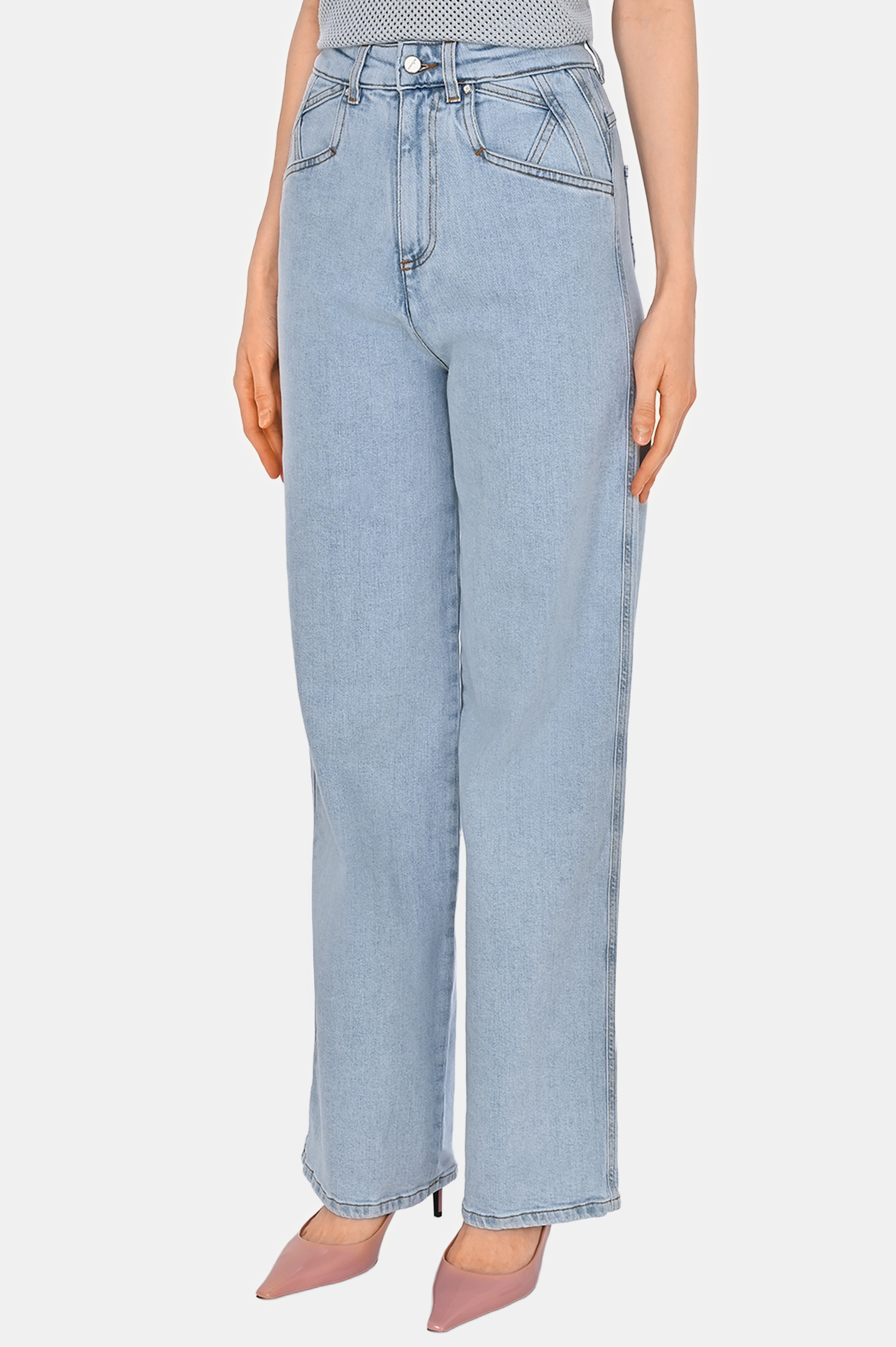 Джинсы KITON DJ53102K0930F0, цвет: Голубой, Женский