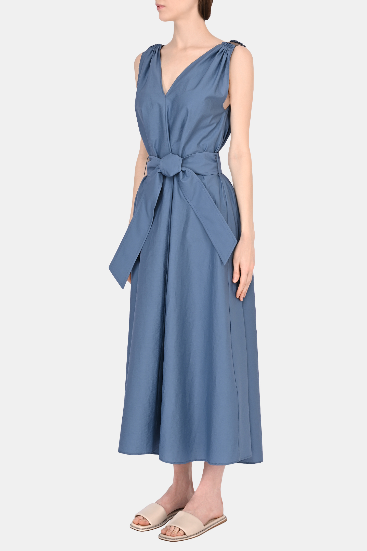 Платье BRUNELLO  CUCINELLI M0F79A4538, цвет: Голубой, Женский