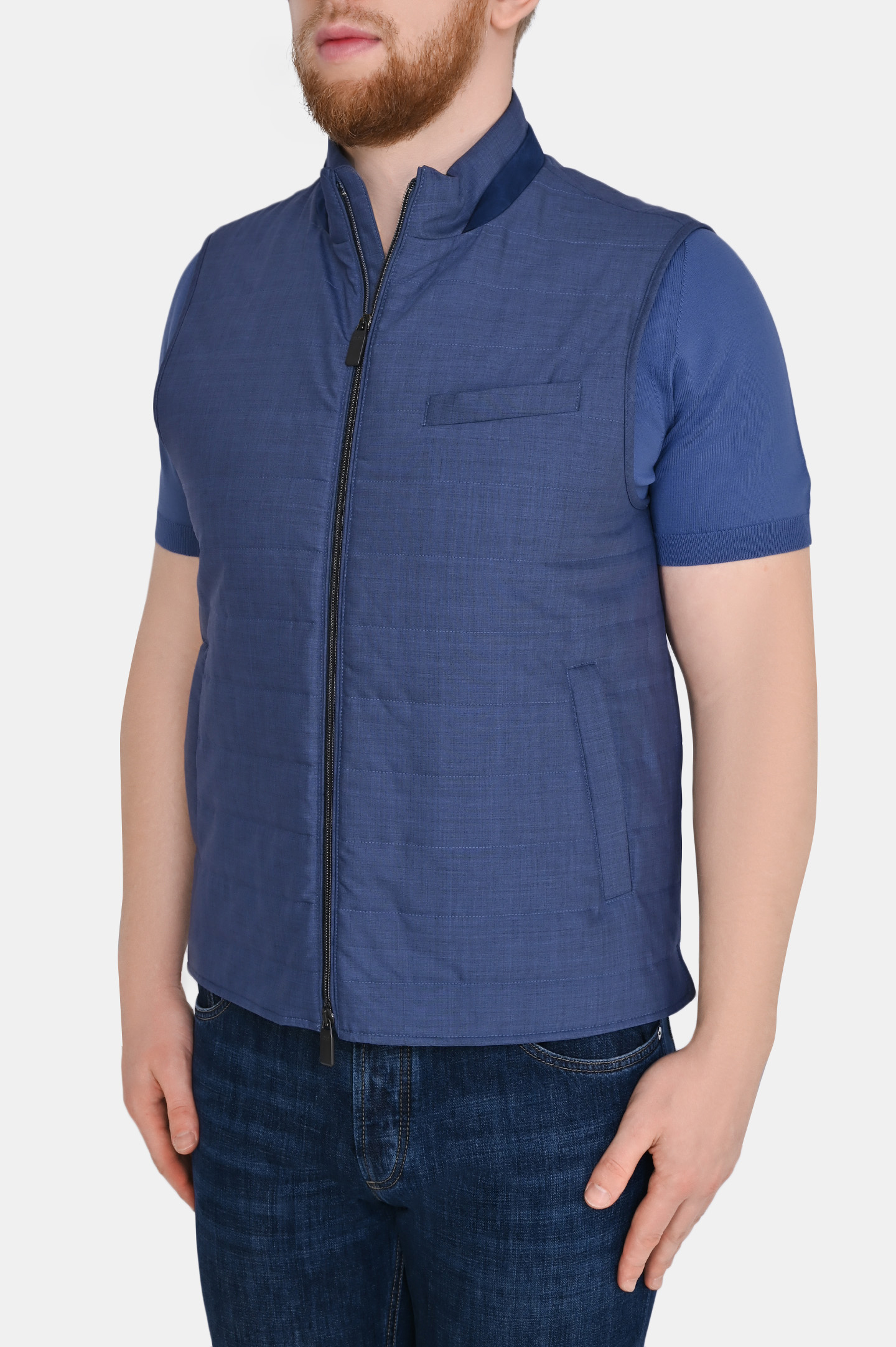 Жилет CANALI SR01620 O40698, цвет: Голубой, Мужской
