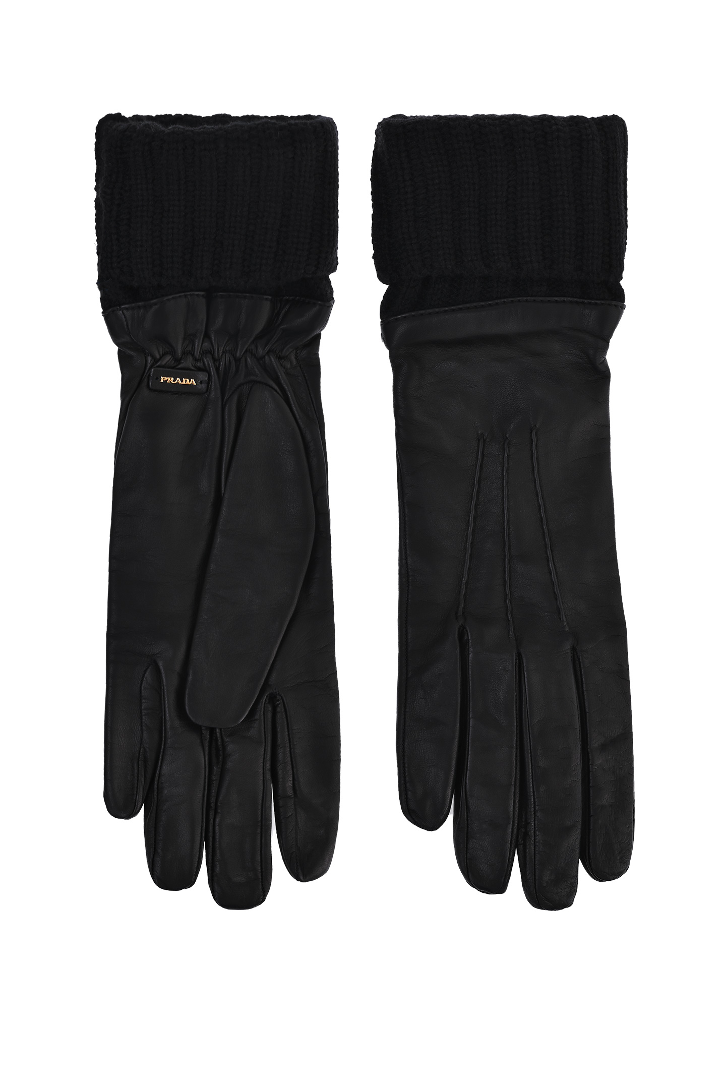 Перчатки PRADA 1GG025 038, цвет: Черный, Женский