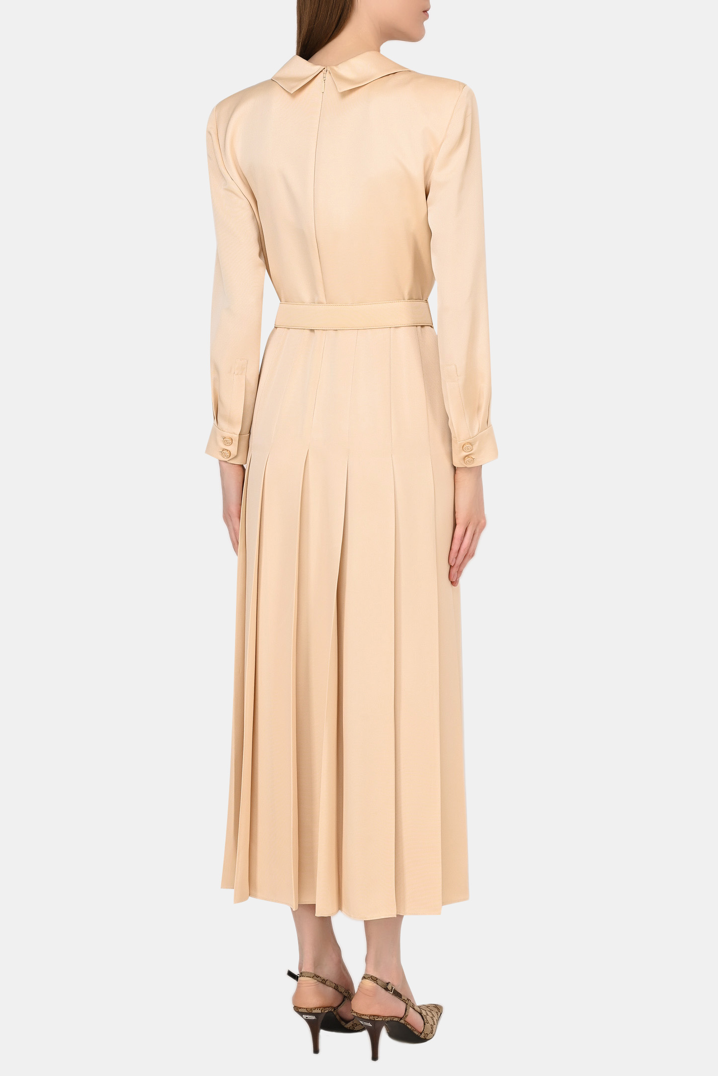 Платье GUCCI 676263 Z8AWA, цвет: Молочный, Женский