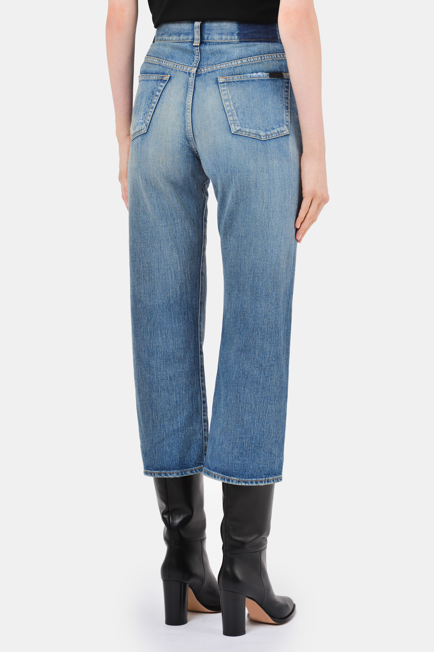 Джинсы SAINT LAURENT 635895 Y945P, цвет: Синий, Женский