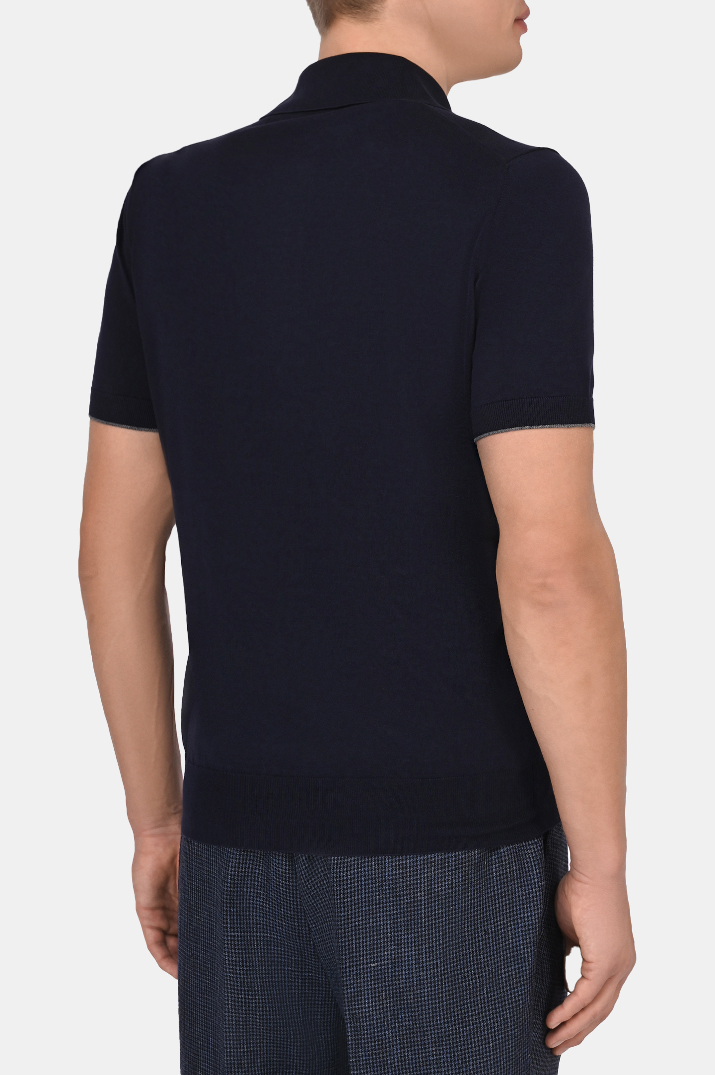 Поло BRUNELLO  CUCINELLI M29800125, цвет: Синий, Мужской