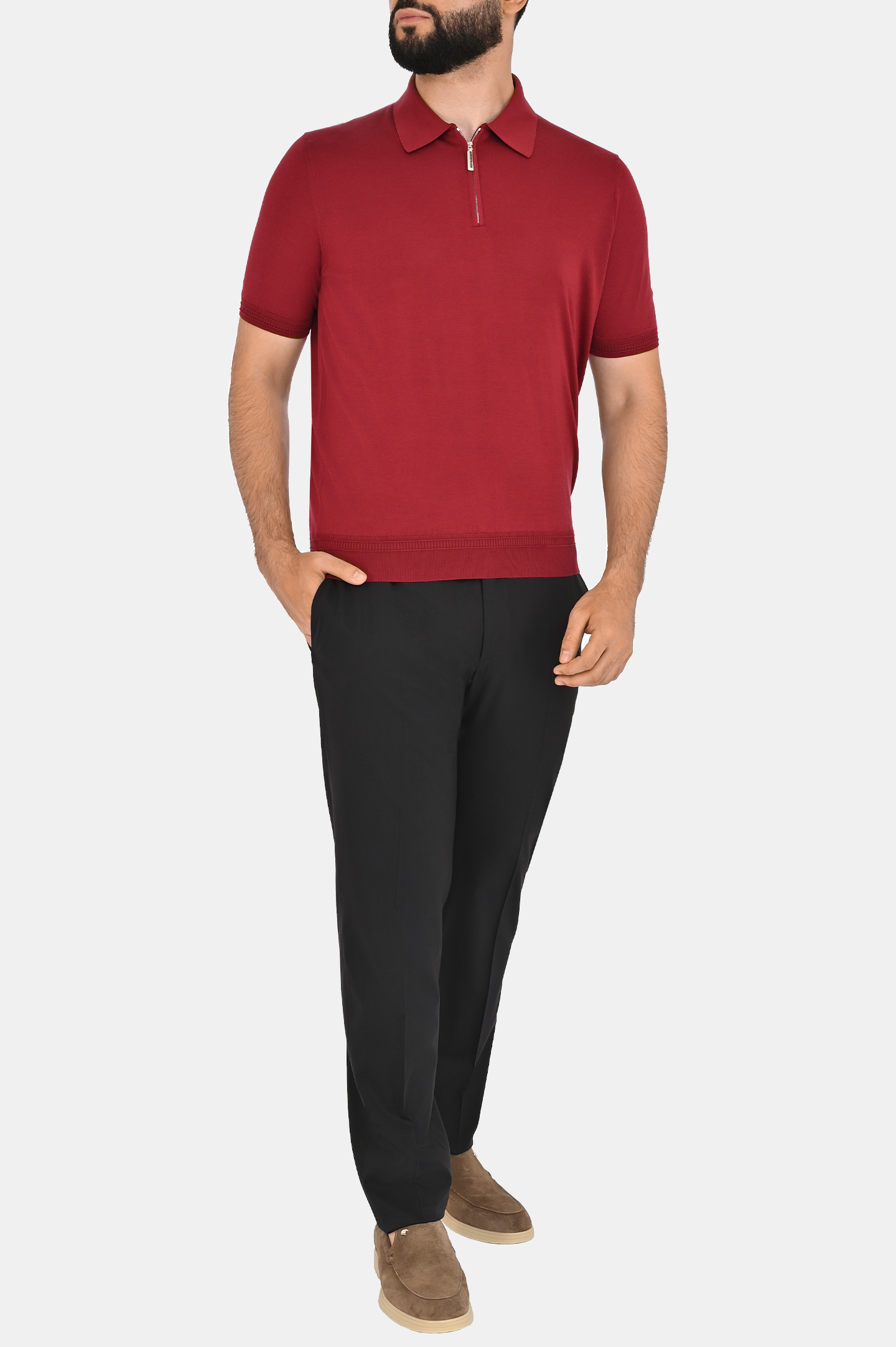Поло STEFANO RICCI K616215P31 F25101, цвет: Бордовый, Мужской