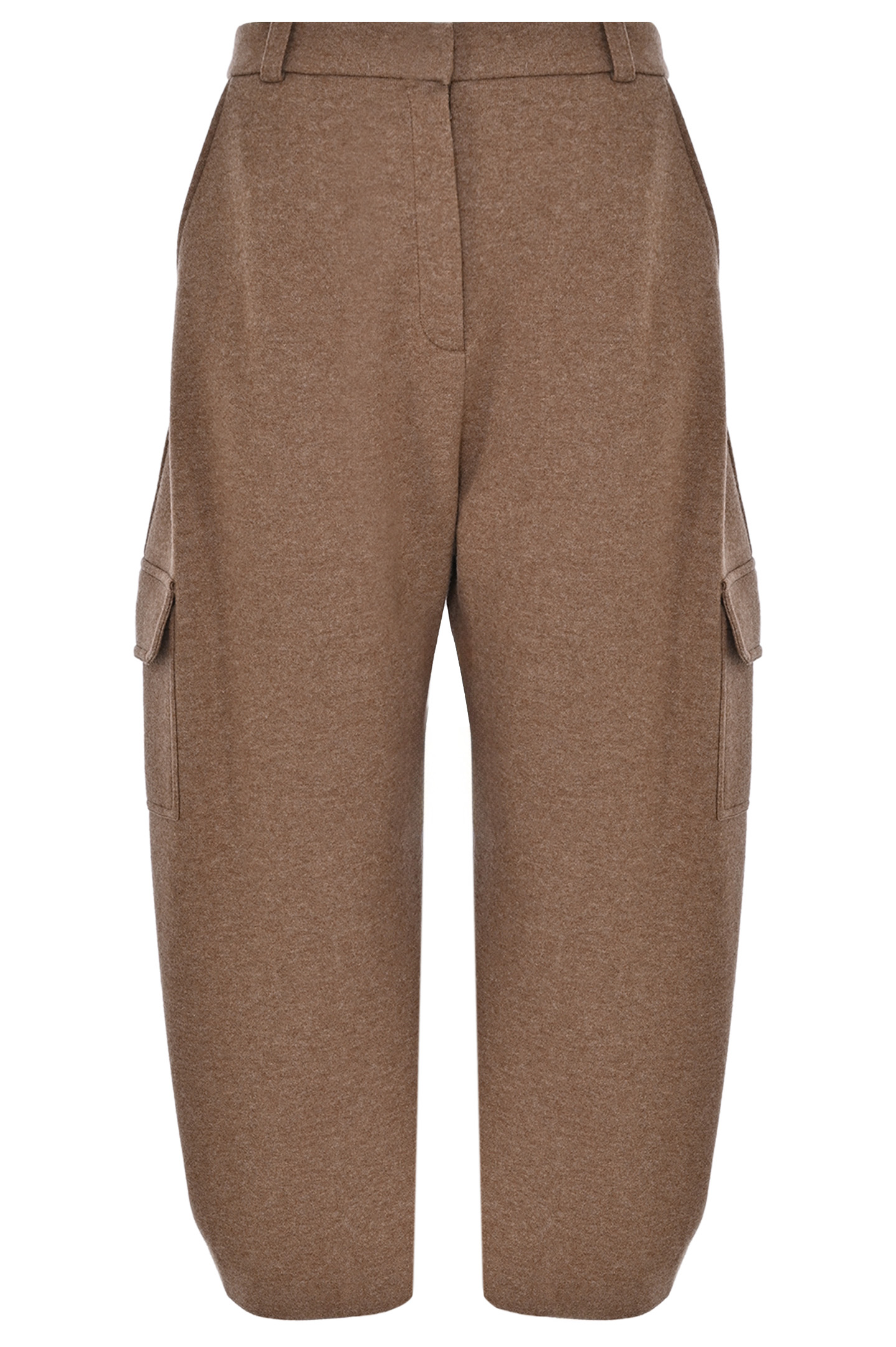 Брюки широкие из кашемира с карманами LORO PIANA FAO0915, цвет: Коричневый, Женский