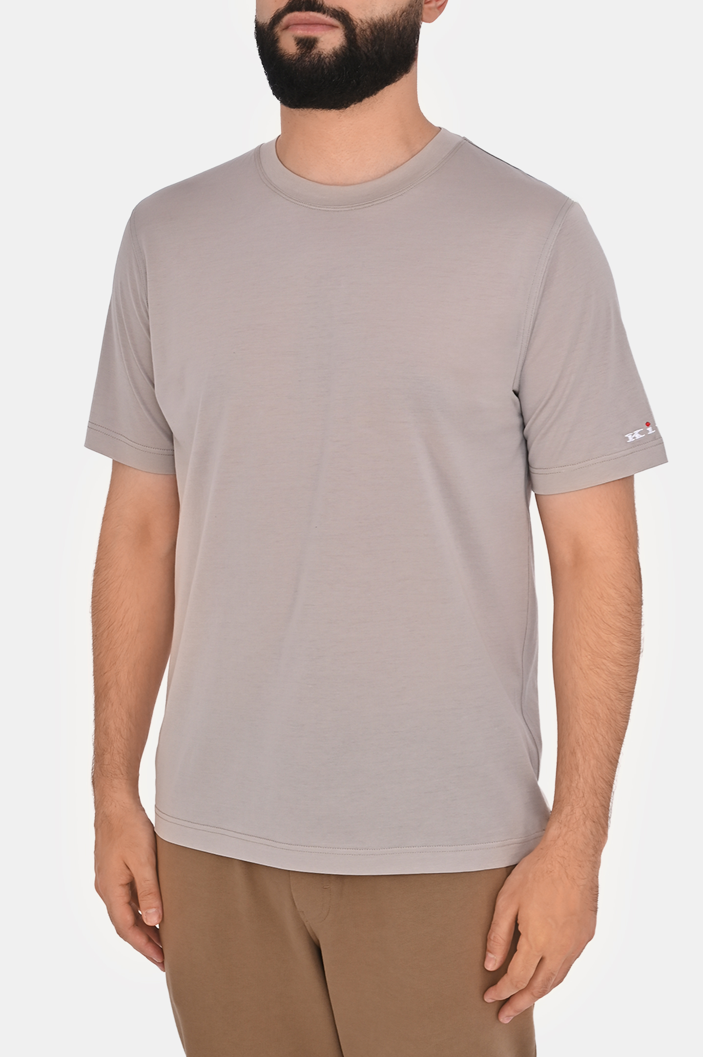 Футболка KITON UMK0721H10, цвет: Светло-бежевый, Мужской