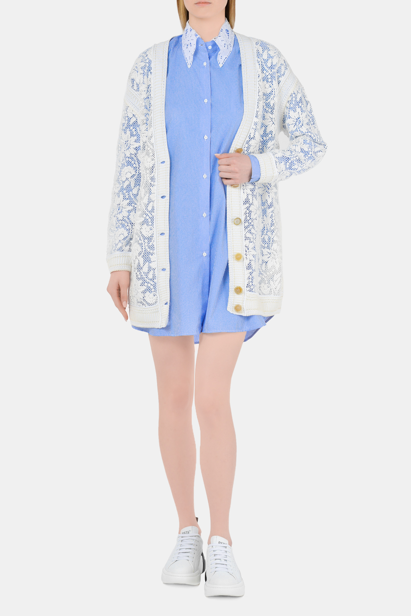 Кардиган ERMANNO SCERVINO D385M307EZZ, цвет: Белый, Женский
