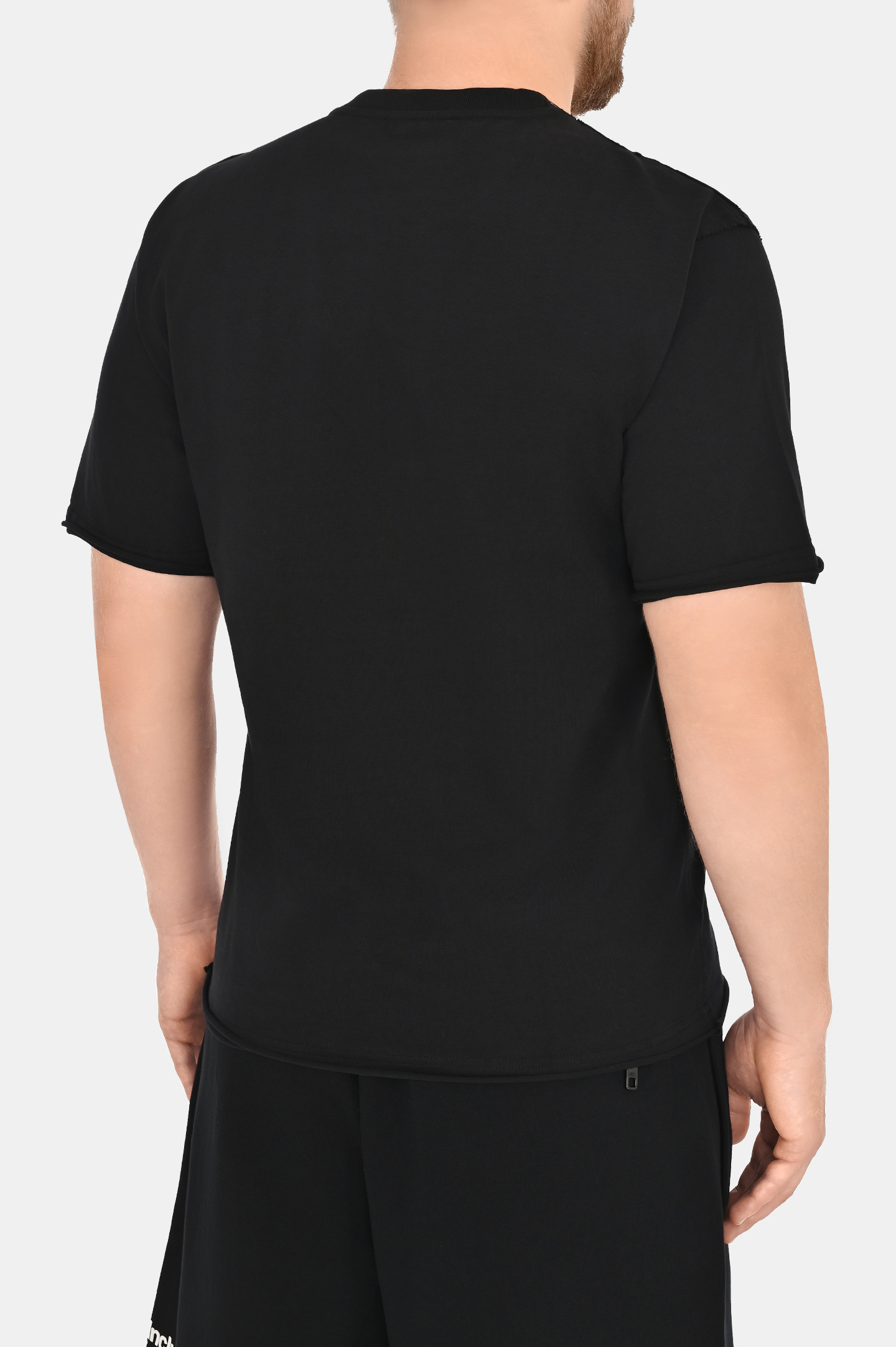 Хлопковая футболка с принтом DOLCE & GABBANA G8RI4T G7K7N, цвет: Черный, Мужской