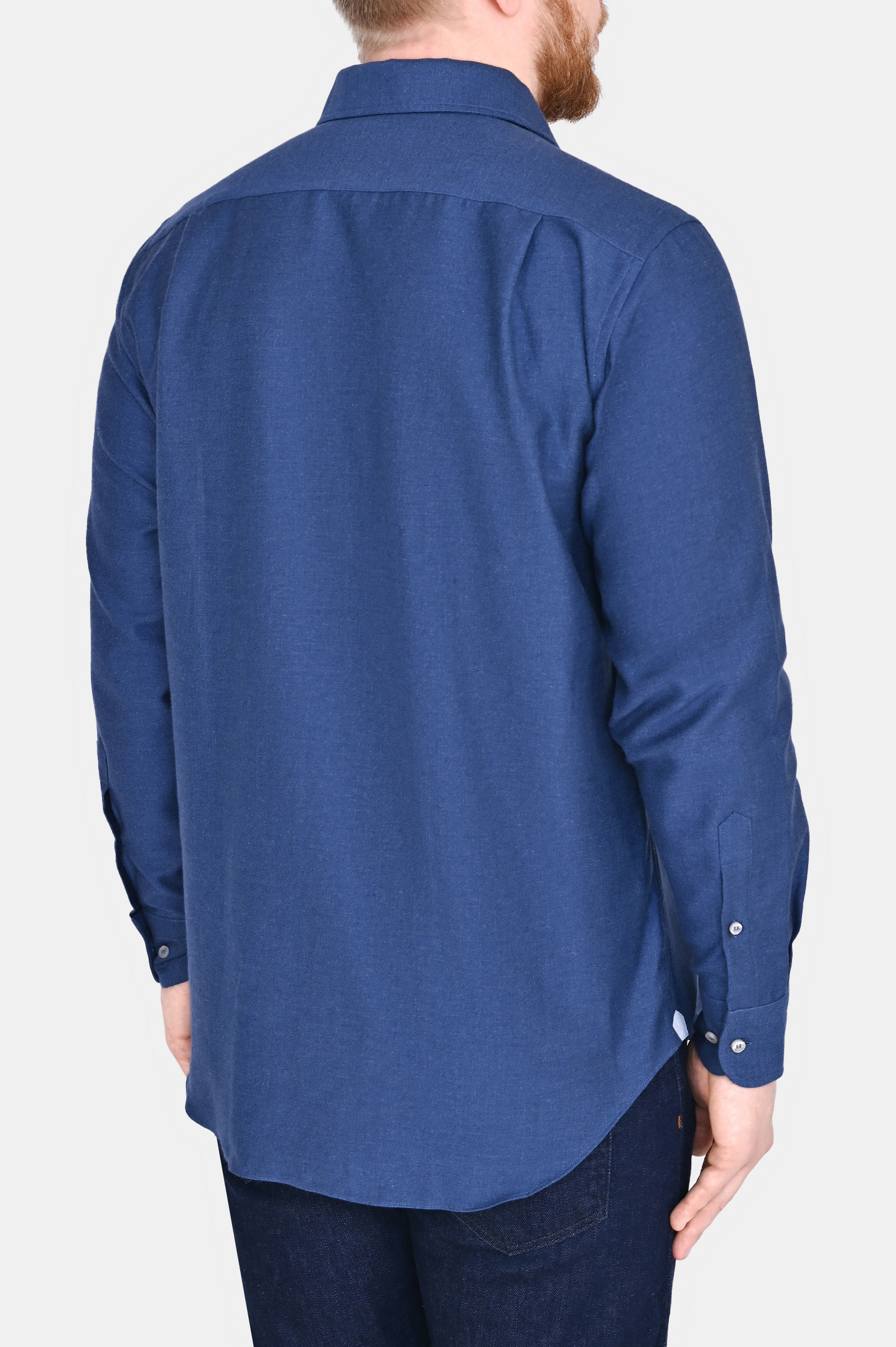 Рубашка LORO PIANA FAM5263, цвет: Синий, Мужской