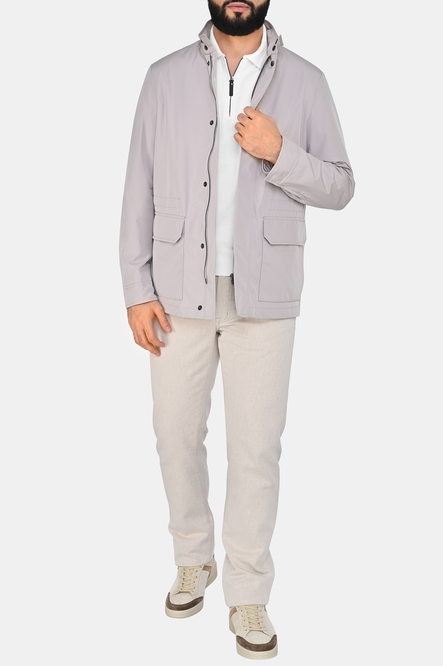 Куртка CANALI SG02321 O20382U, цвет: Серый, Мужской