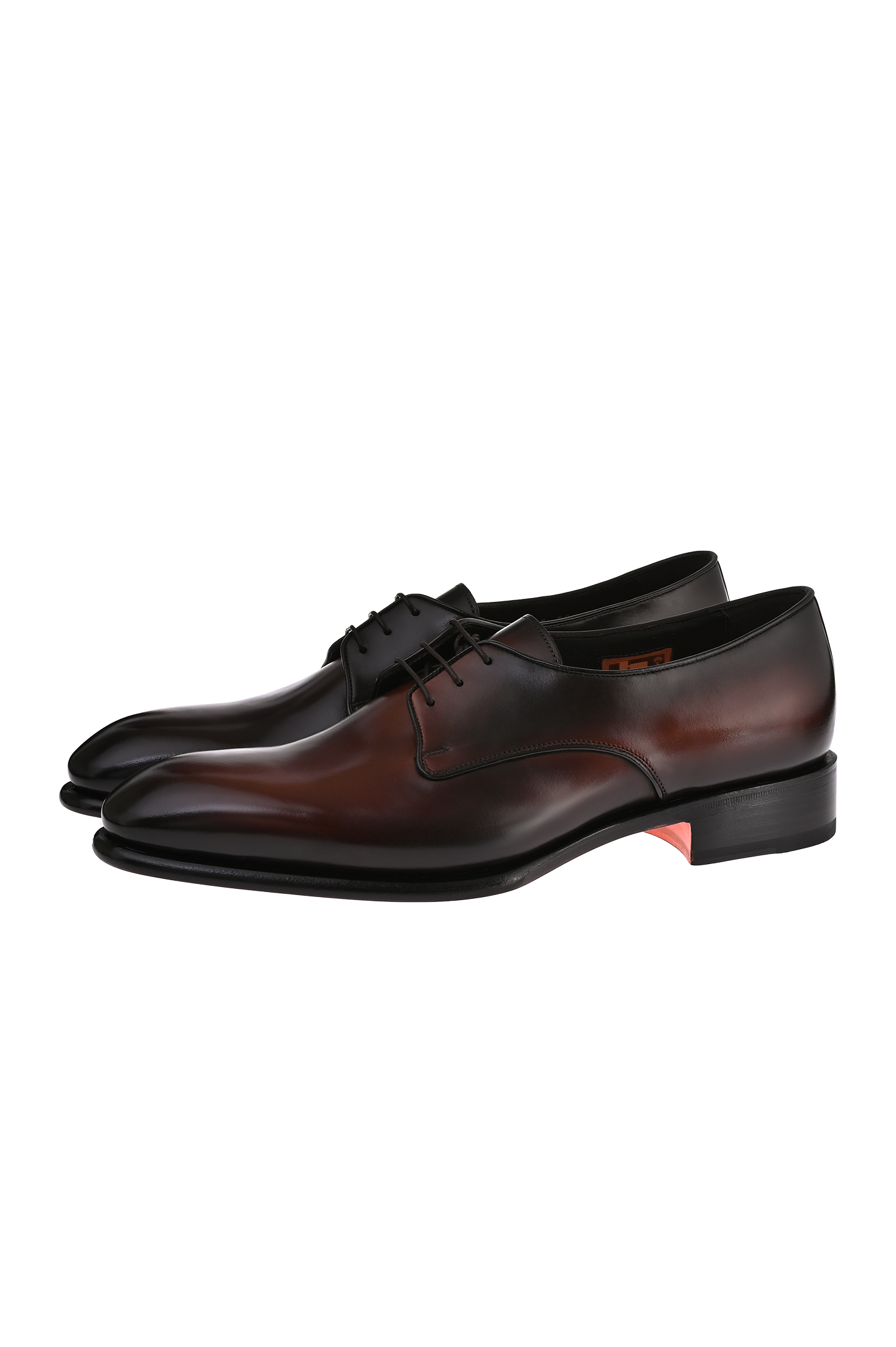 Кожаные дерби SANTONI MCCG18725MC1HFULT50, цвет: Темно-коричневый, Мужской