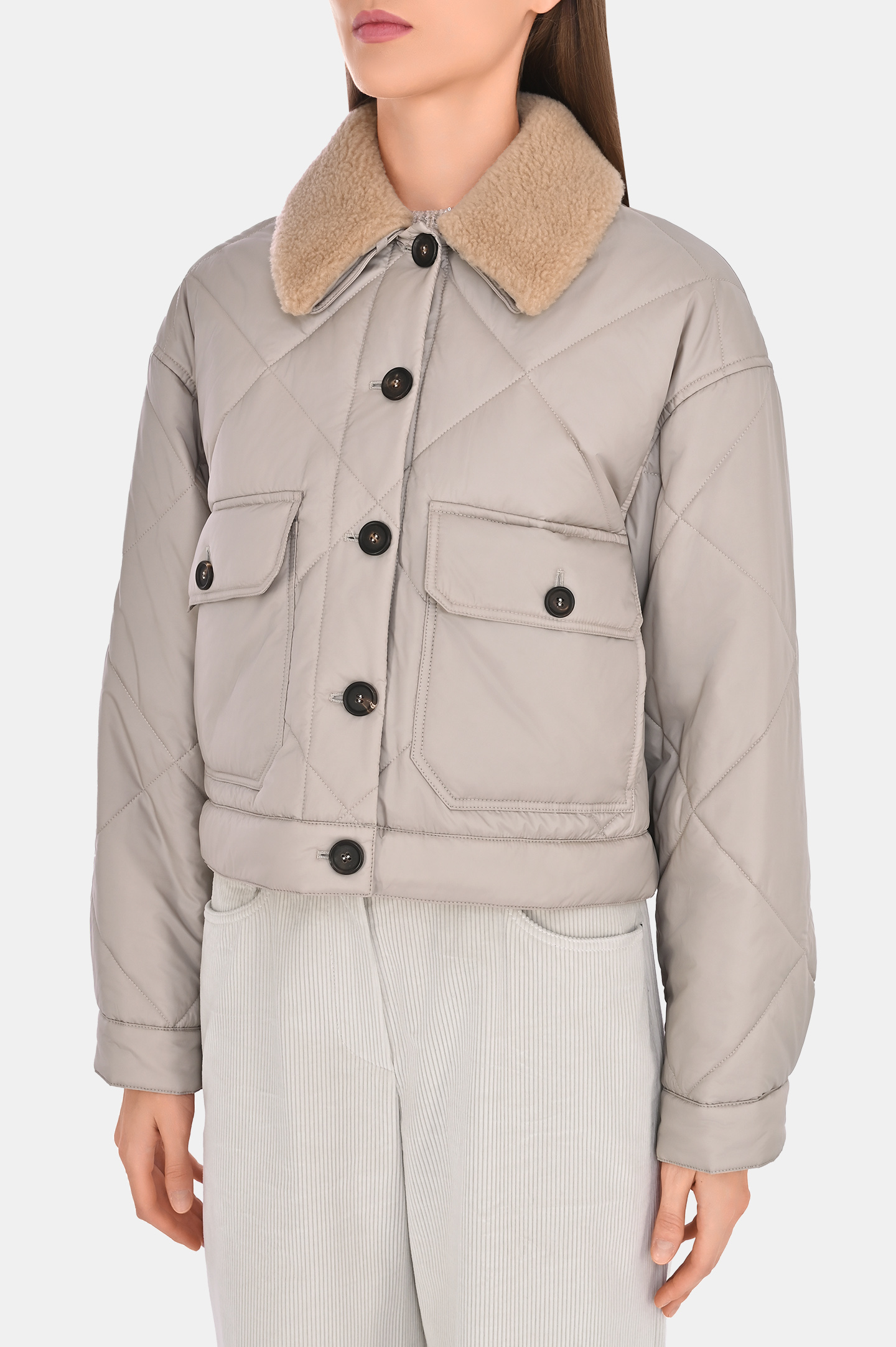 Куртка BRUNELLO  CUCINELLI MH5042600P, цвет: Светло-бежевый, Женский