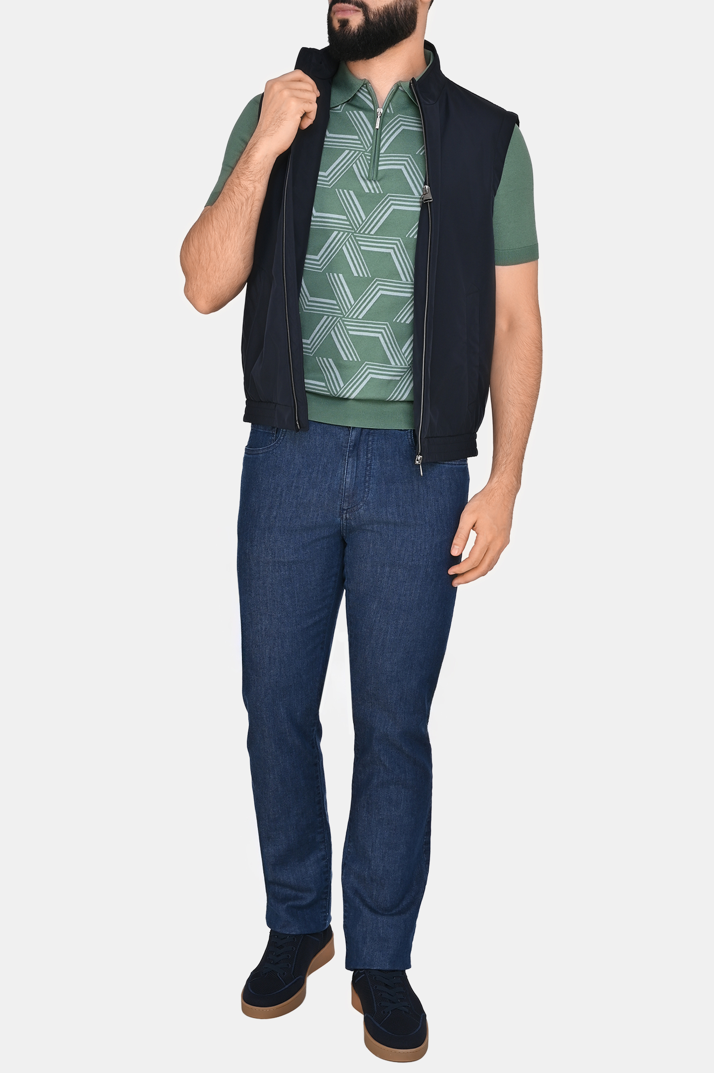 Жилет CANALI SG01121 O40989UG, цвет: Темно-синий, Мужской