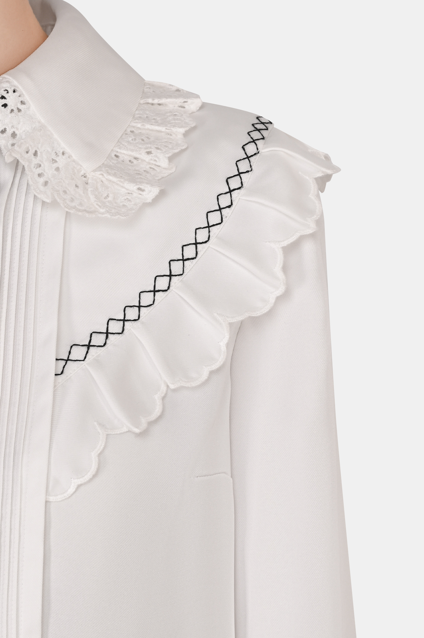 Блуза SELF PORTRAIT RS22-030T, цвет: Белый, Женский