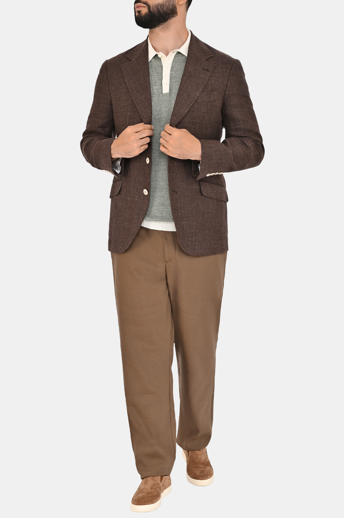 Поло CANALI MK02269 C1084, цвет: Зеленый, Мужской