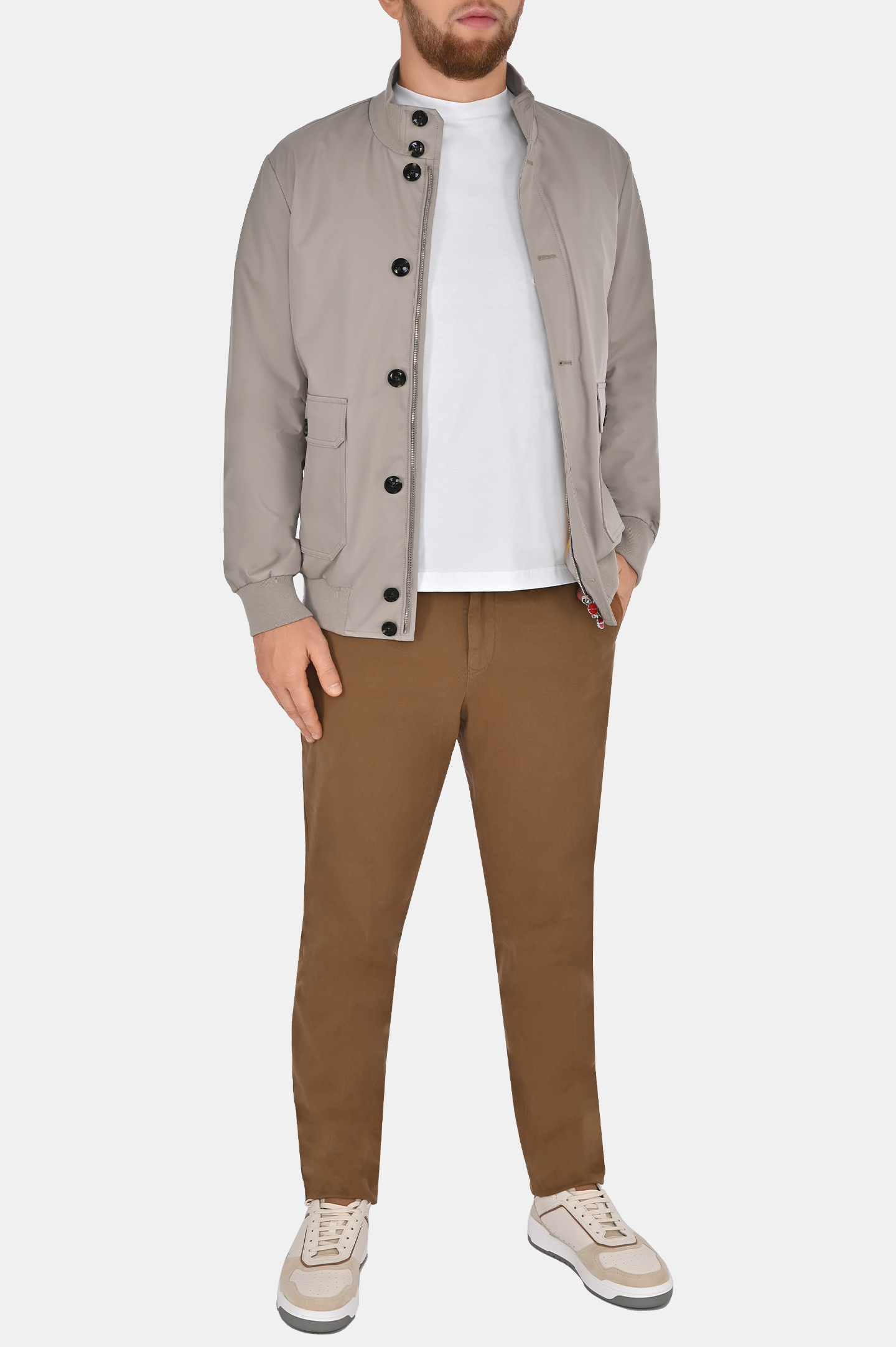 Куртка KITON UW1453YB90010, цвет: Светло-бежевый, Мужской