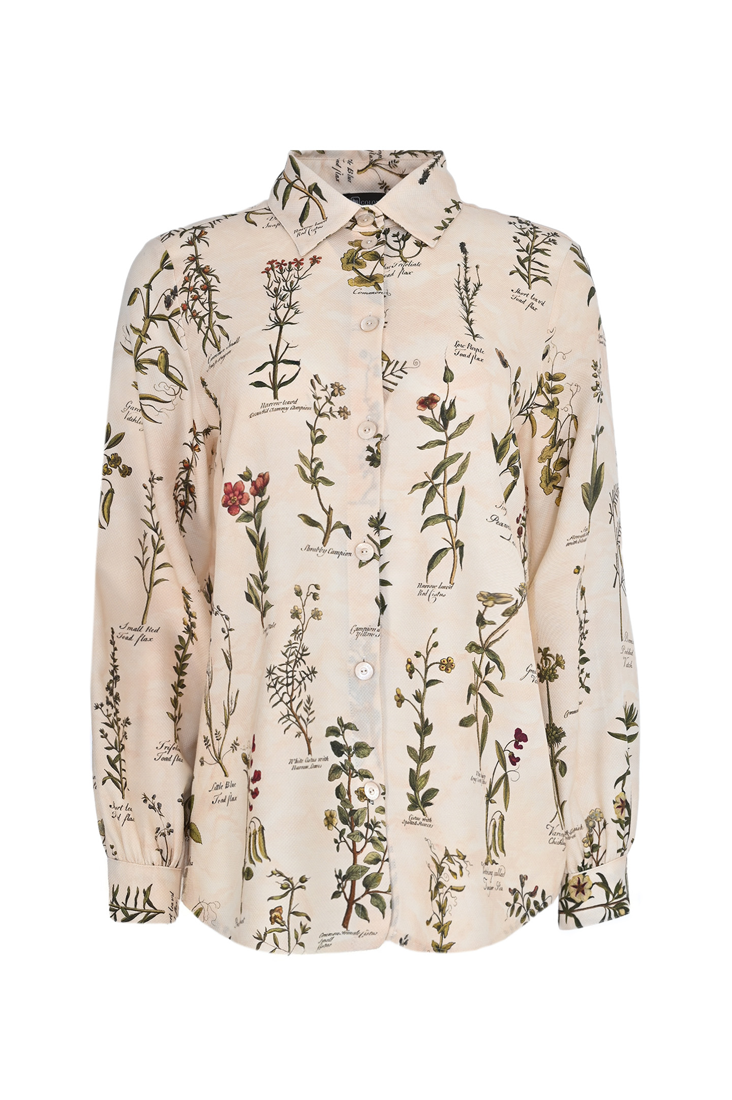 Блуза-рубашка из кашемира и шелка COLOMBO CM00357/FSE/90518, цвет: Молочный, Женский
